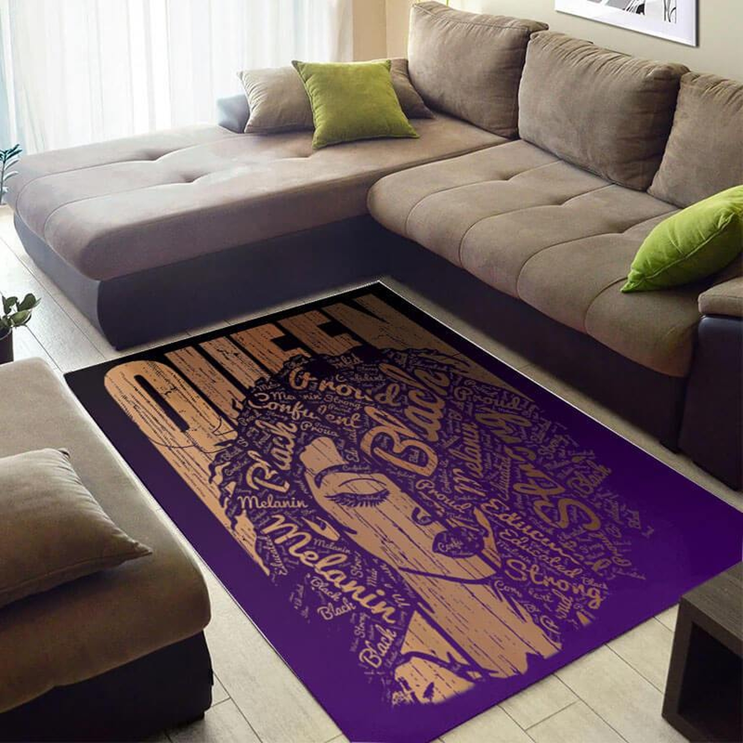 Inspired African Beautiful Melanin Woman Queen Carpet Themed Home Rug - Unique Anime Apparel for Fans