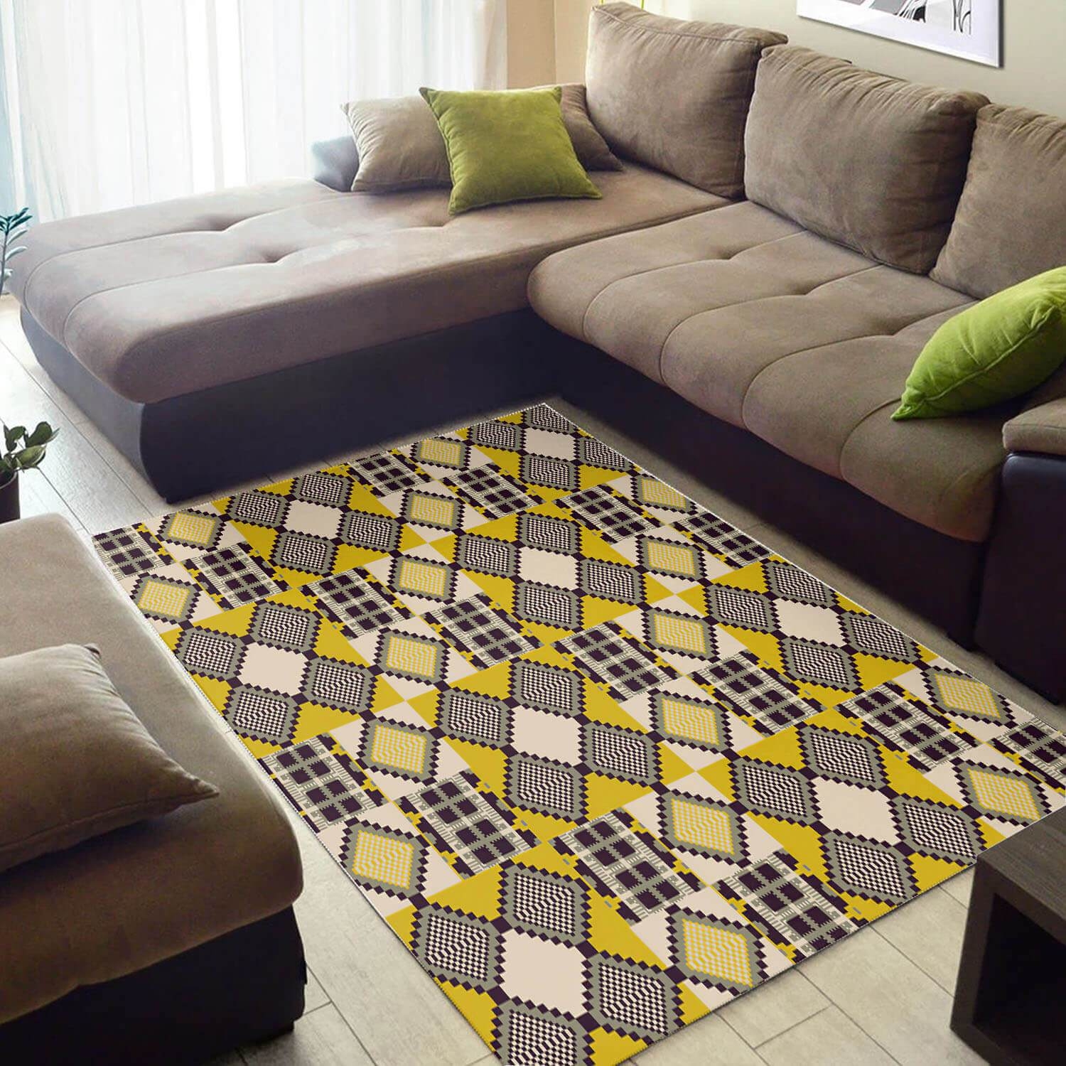 Inspired African Cute Afro American Afrocentric Pattern Art Large Style Rug - Unique Anime Apparel for Fans