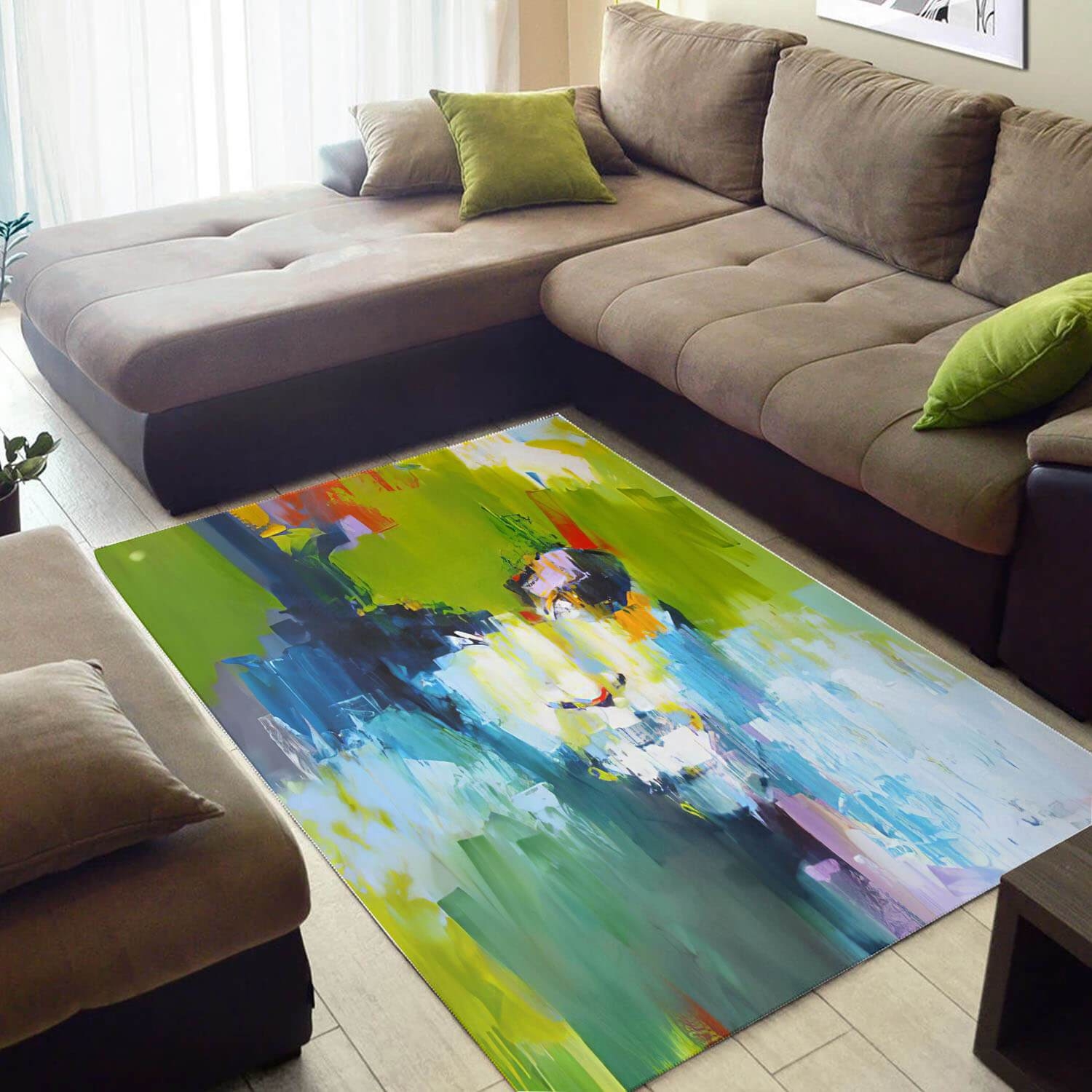 Inspired African Cute American Black Art Afro Lady Themed Living Room Rug - Unique Anime Apparel for Fans
