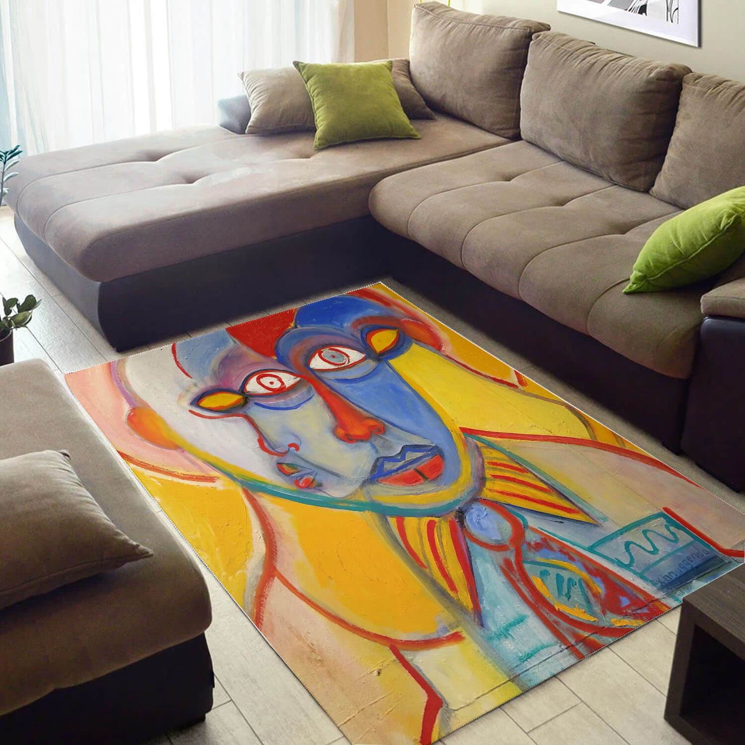Inspired African Fancy Afrocentric Afro Lady Large Themed Home Rug - Unique Anime Apparel for Fans