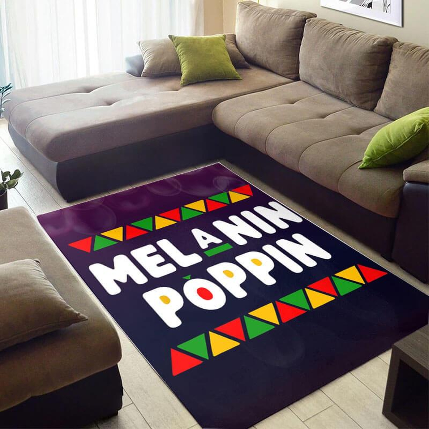 Inspired African Fancy American Art Afro Lady Melanin Poppin Large Carpet Home Rug - Unique Anime Apparel for Fans