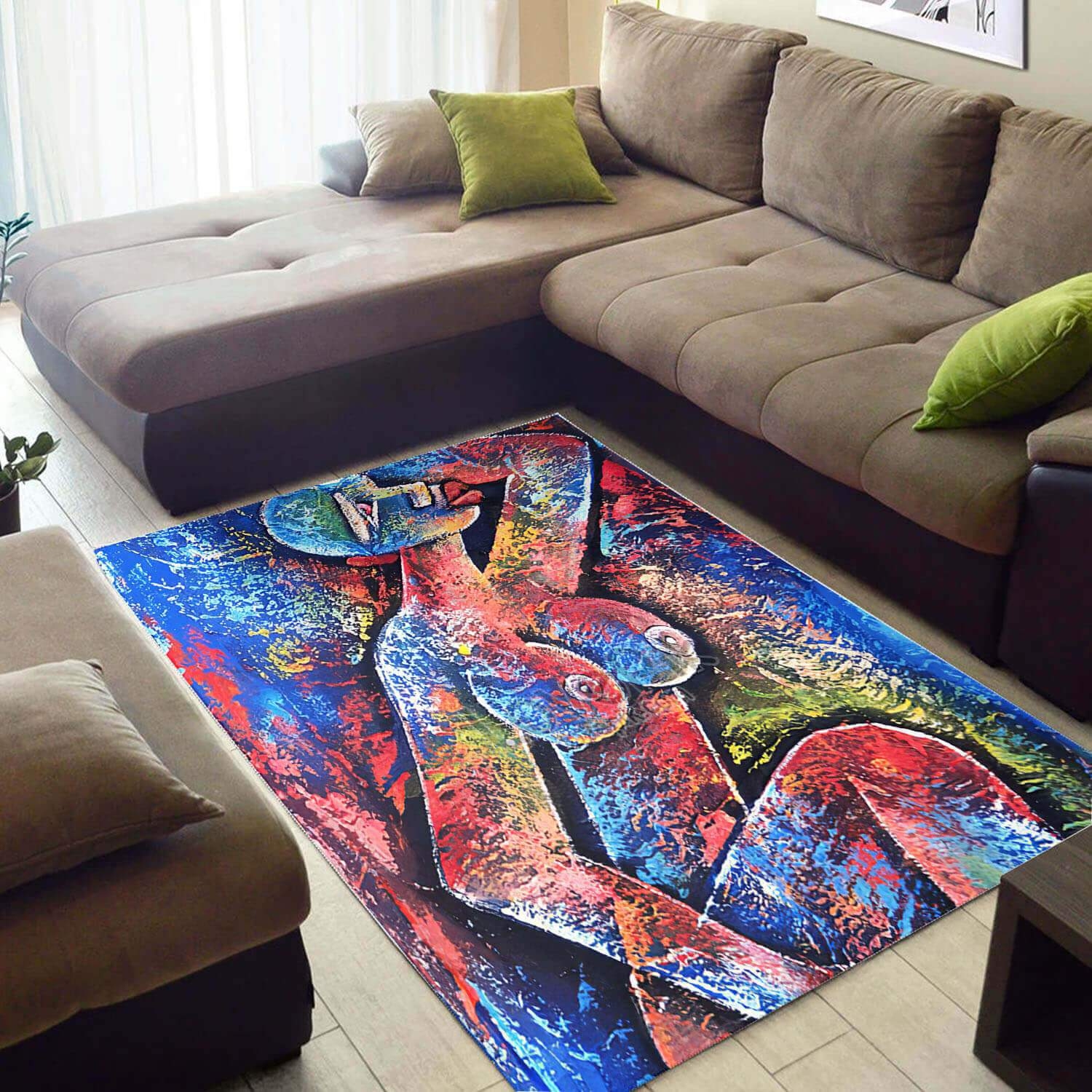 Inspired African Fancy Melanin Woman Design Floor Home Rug - Unique Anime Apparel for Fans