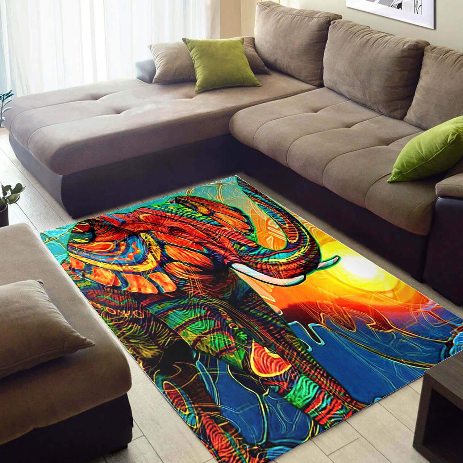 Inspired African Modern Animals Themed Carpet House Rug - Unique Anime Apparel for Fans
