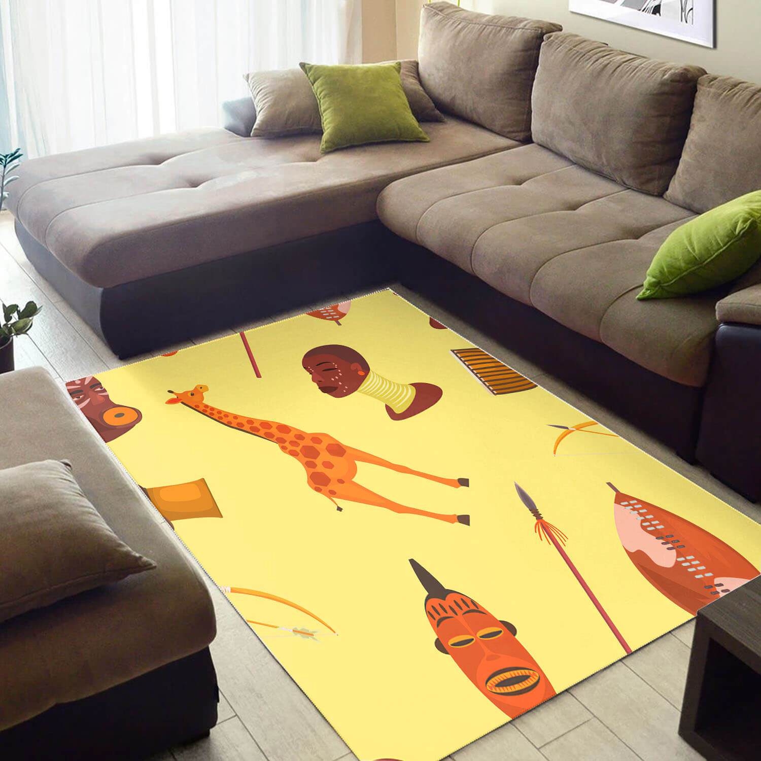 Inspired African Perfect American Seamless Pattern Themed Carpet Living Room Rug - Unique Anime Apparel for Fans