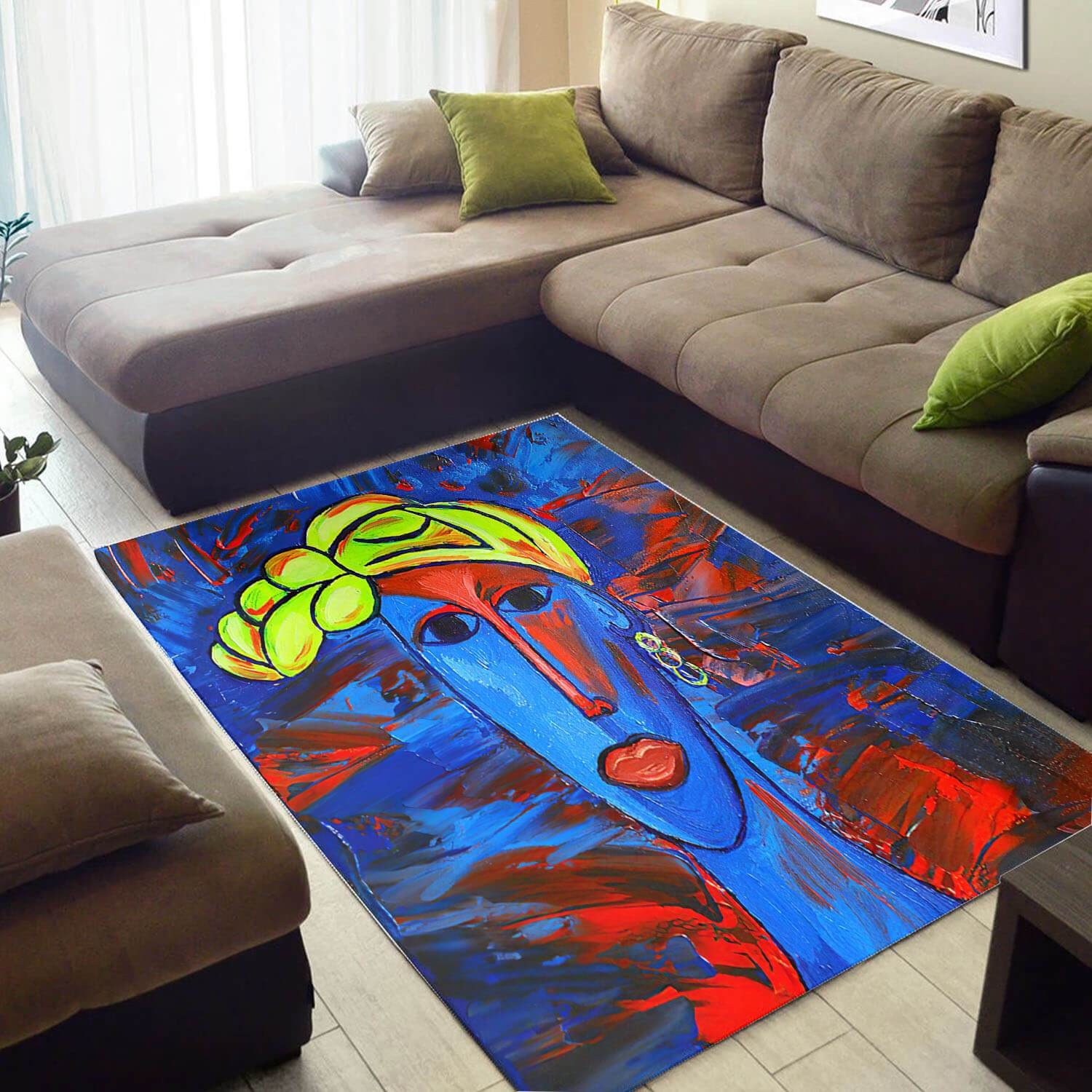 Inspired African Pretty Afro American Melanin Woman Style Floor Themed Home Rug - Unique Anime Apparel for Fans