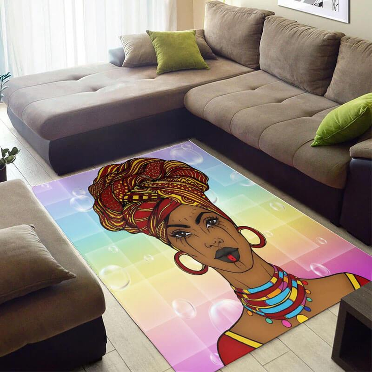 Inspired African Pretty American Black Art Queen Large Carpet Living Room Rug - Unique Anime Apparel for Fans