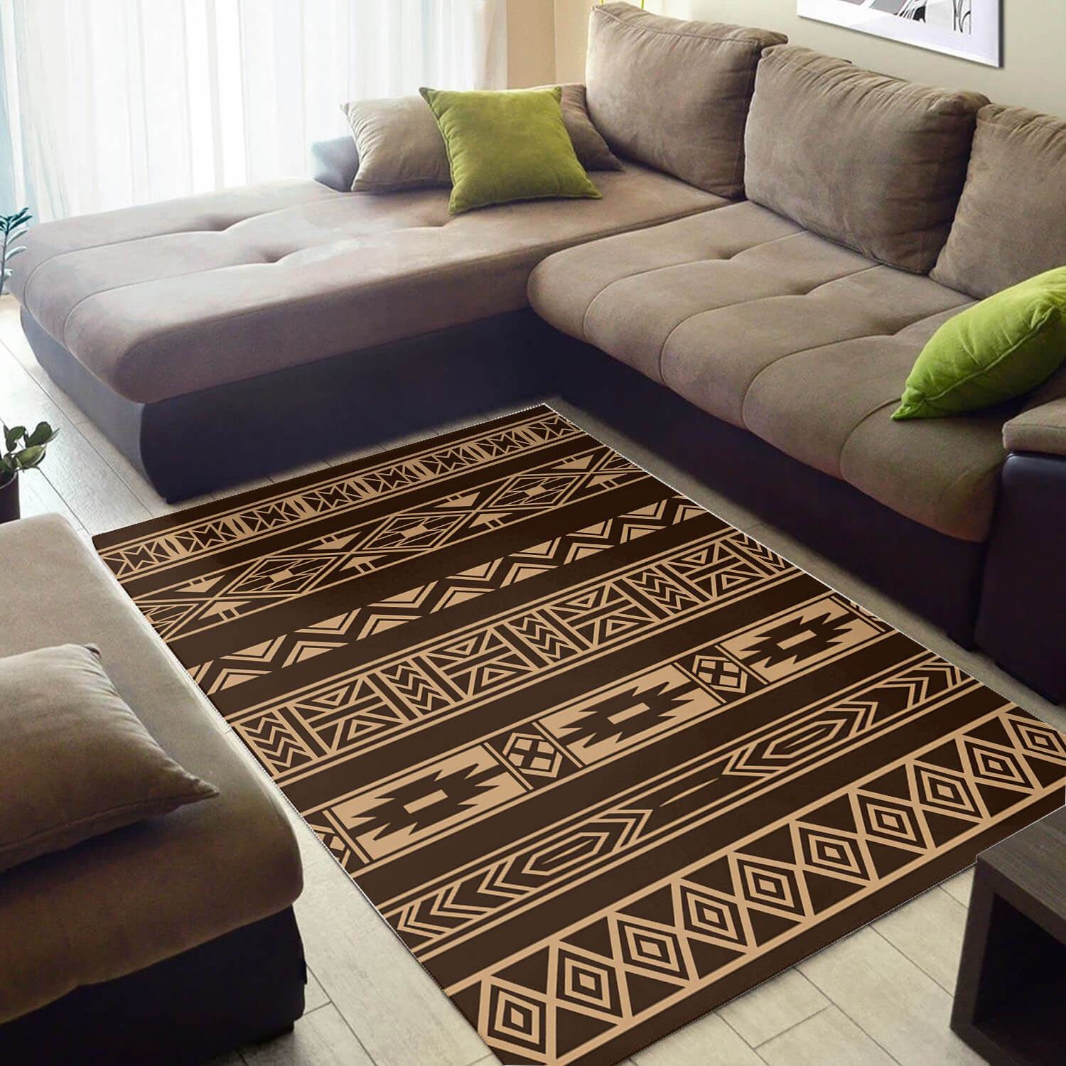 Inspired African Style Amazing Afrocentric Pattern Art Themed House Rug - Unique Anime Apparel for Fans