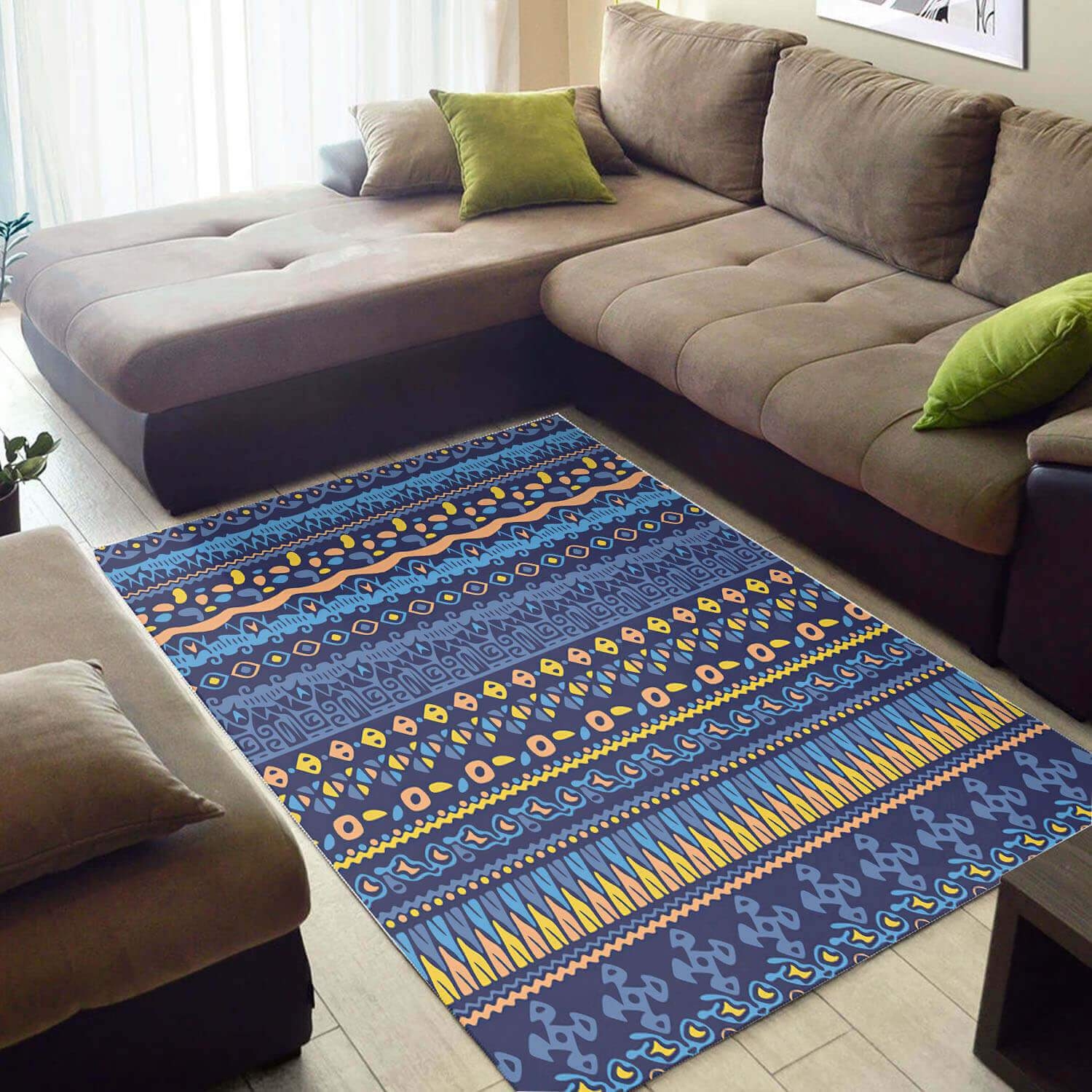 Inspired African Style Nice Afrocentric Art Large Living Room Rug - Unique Anime Apparel for Fans