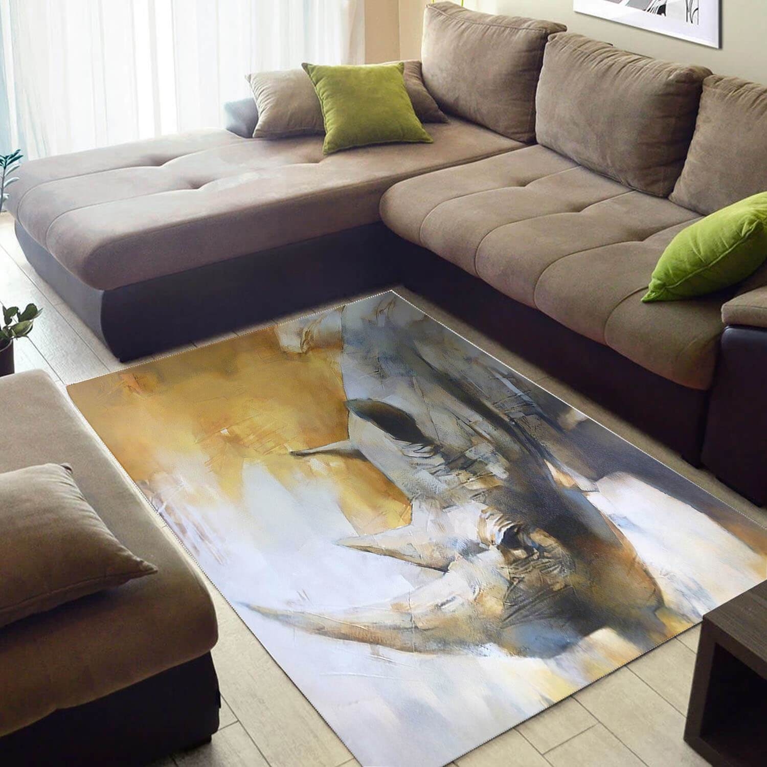 Inspired African Style Perfect Black History Month Wildlife Animals Large House Rug - Unique Anime Apparel for Fans