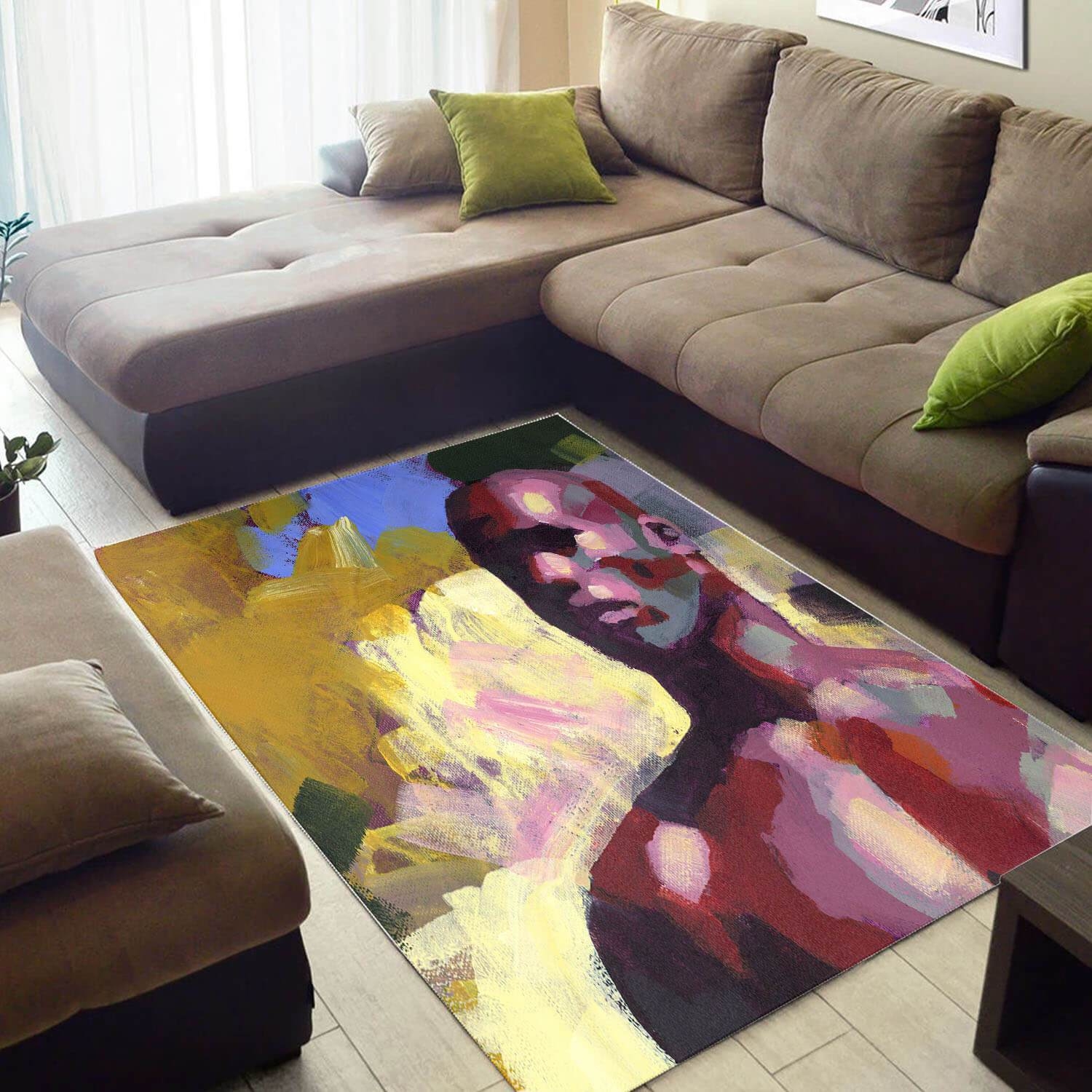 Inspired African Style Pretty American Girl Large Carpet Themed Home Rug - Unique Anime Apparel for Fans