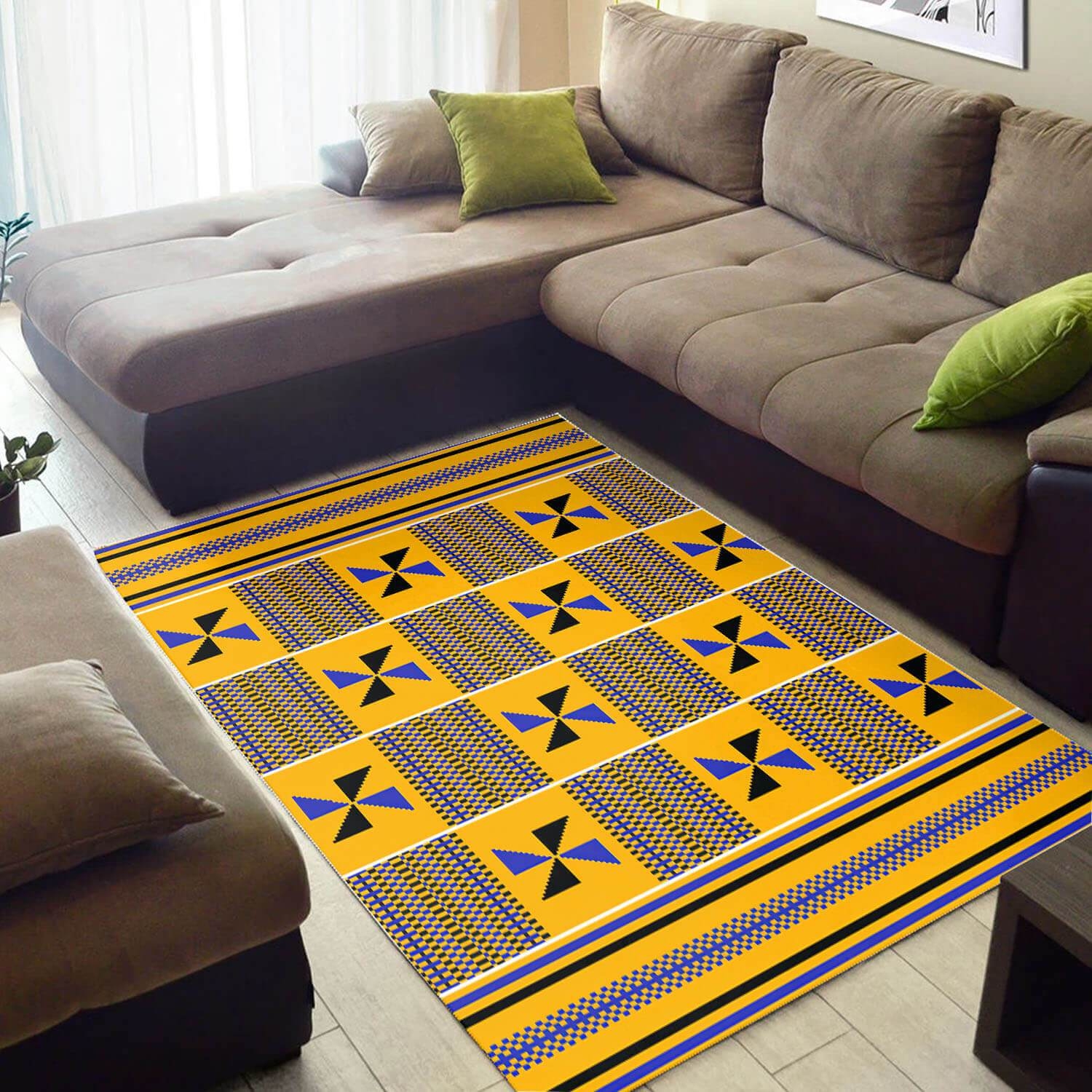 Inspired African Style Vintage Afro American Ethnic Seamless Pattern Home Rug - Unique Anime Apparel for Fans