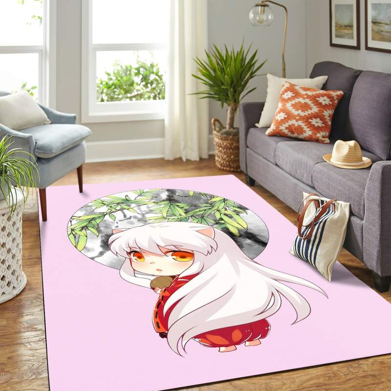 Inuyasha Chibi Cute Carpet Floor Area Rug - Unique Anime Apparel for Fans