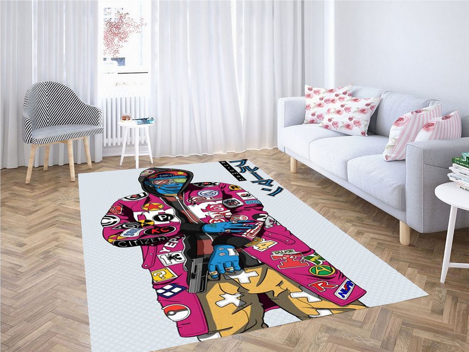 Ip Lobato Art Living Room Modern Carpet Rug - Unique Anime Apparel for Fans