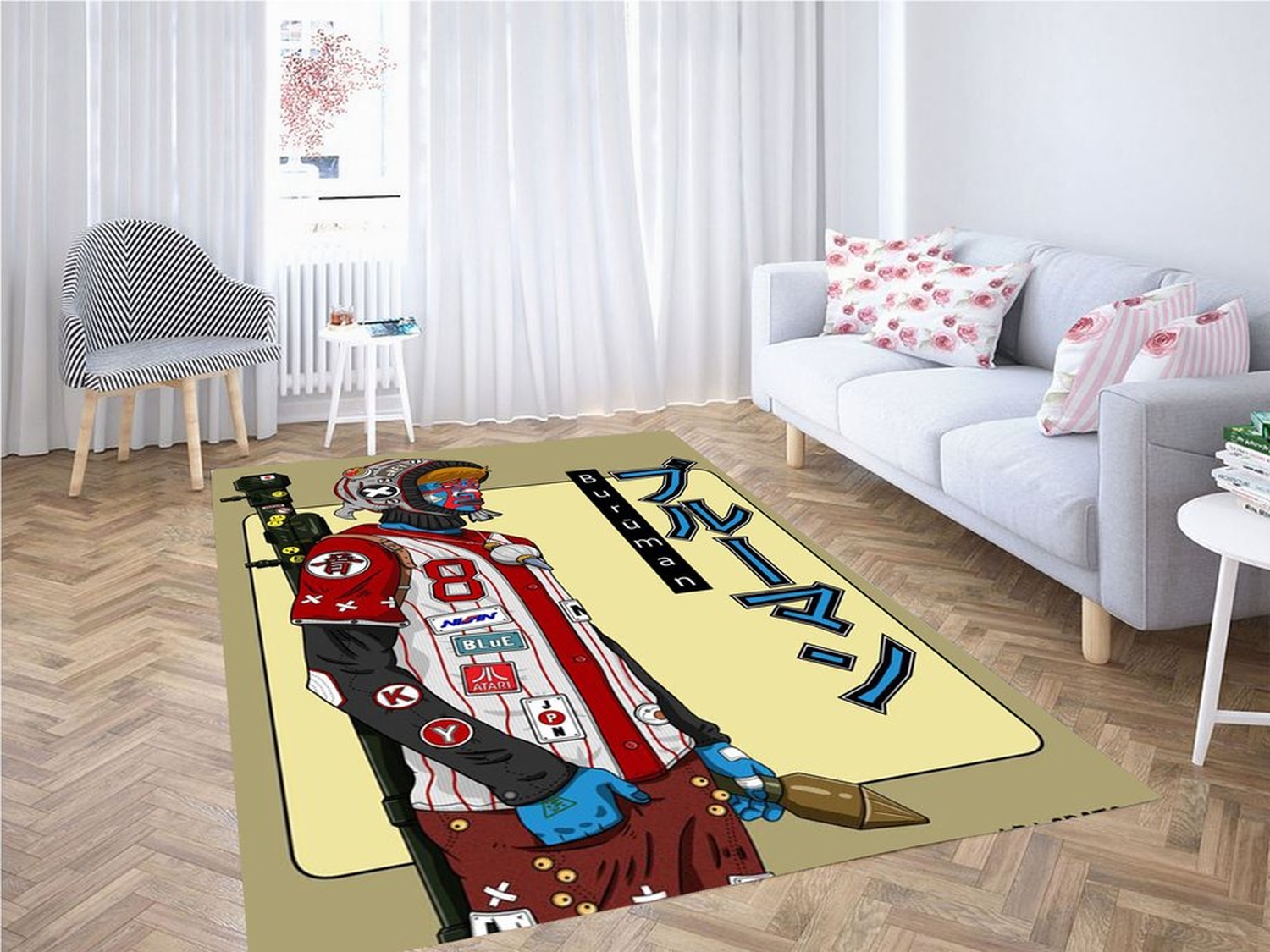 Ip Lobato Living Room Modern Carpet Rug - Unique Anime Apparel for Fans