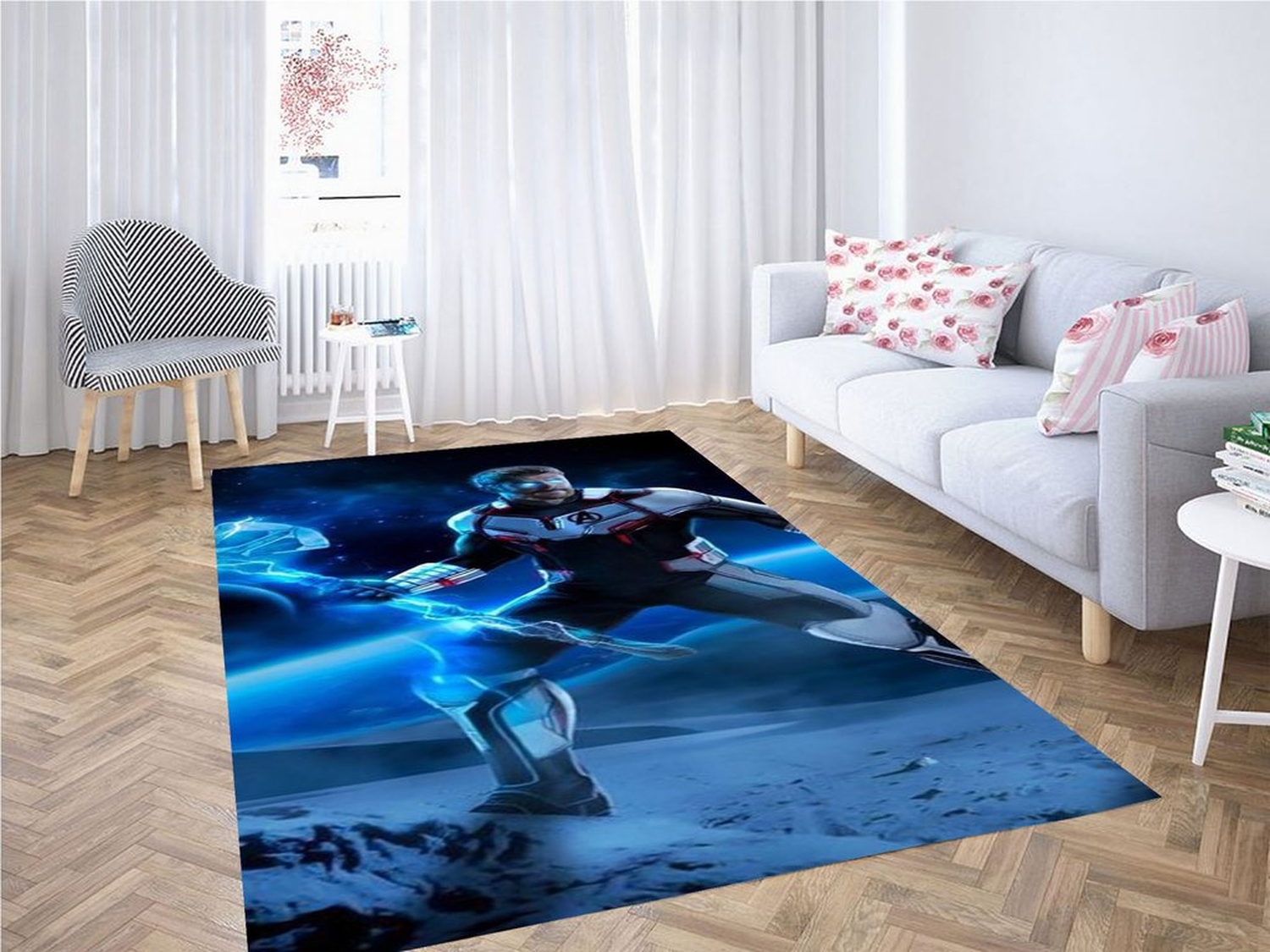 Iron Man New Suit In Avengers Living Room Modern Carpet Rug - Unique Anime Apparel for Fans