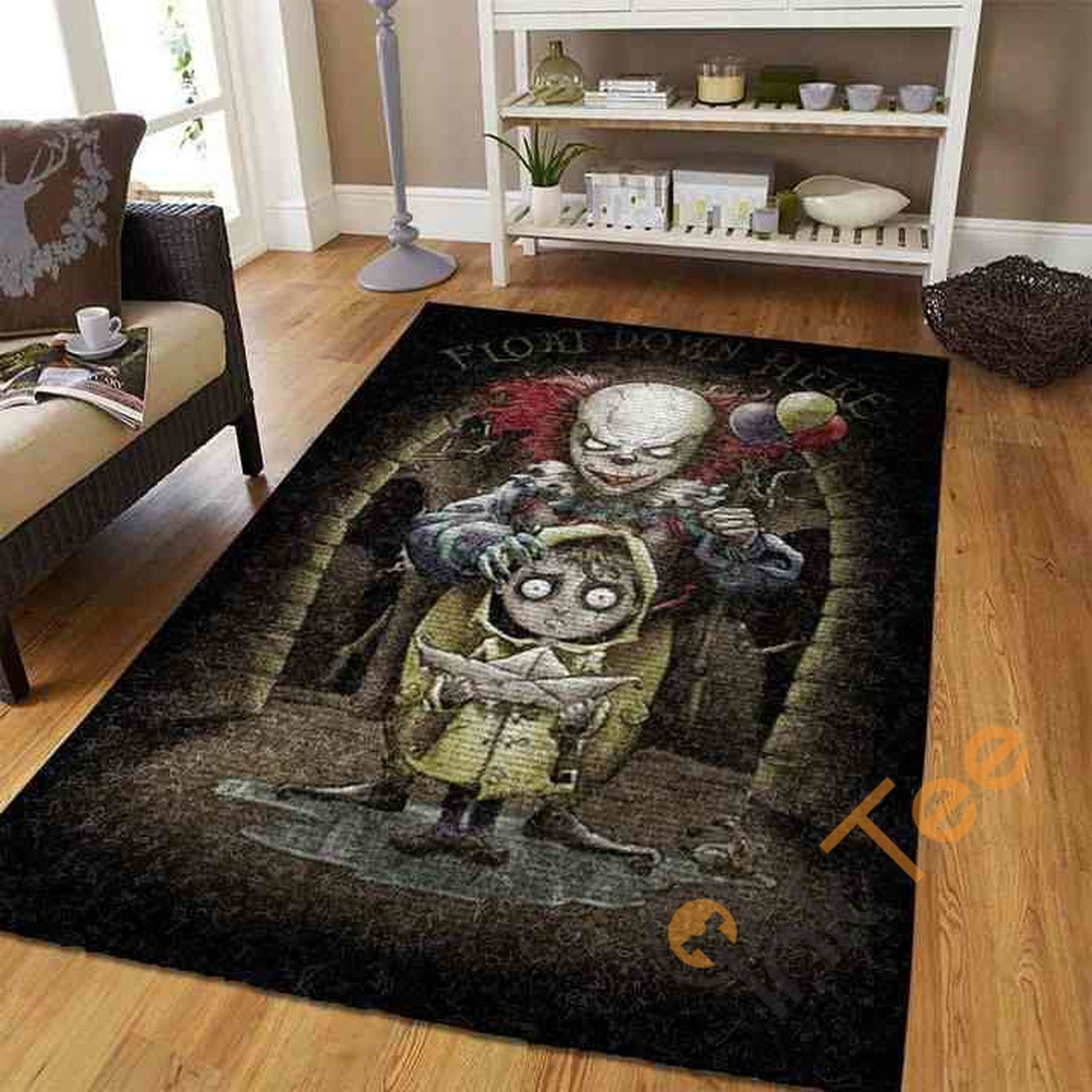 It Float Down Here Area Rug - Unique Anime Apparel for Fans