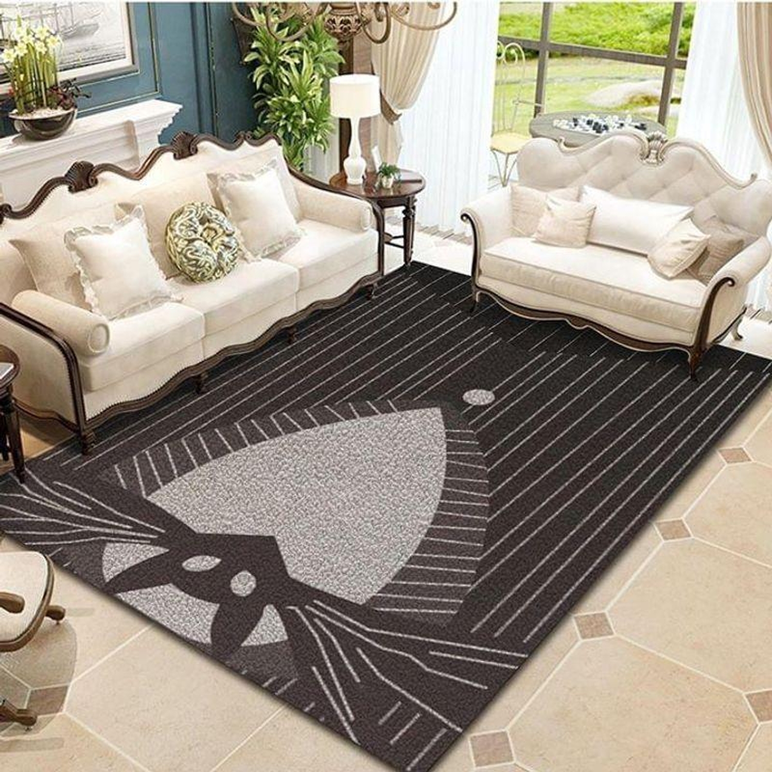 Jack Skellington Area Rug - Unique Anime Apparel for Fans