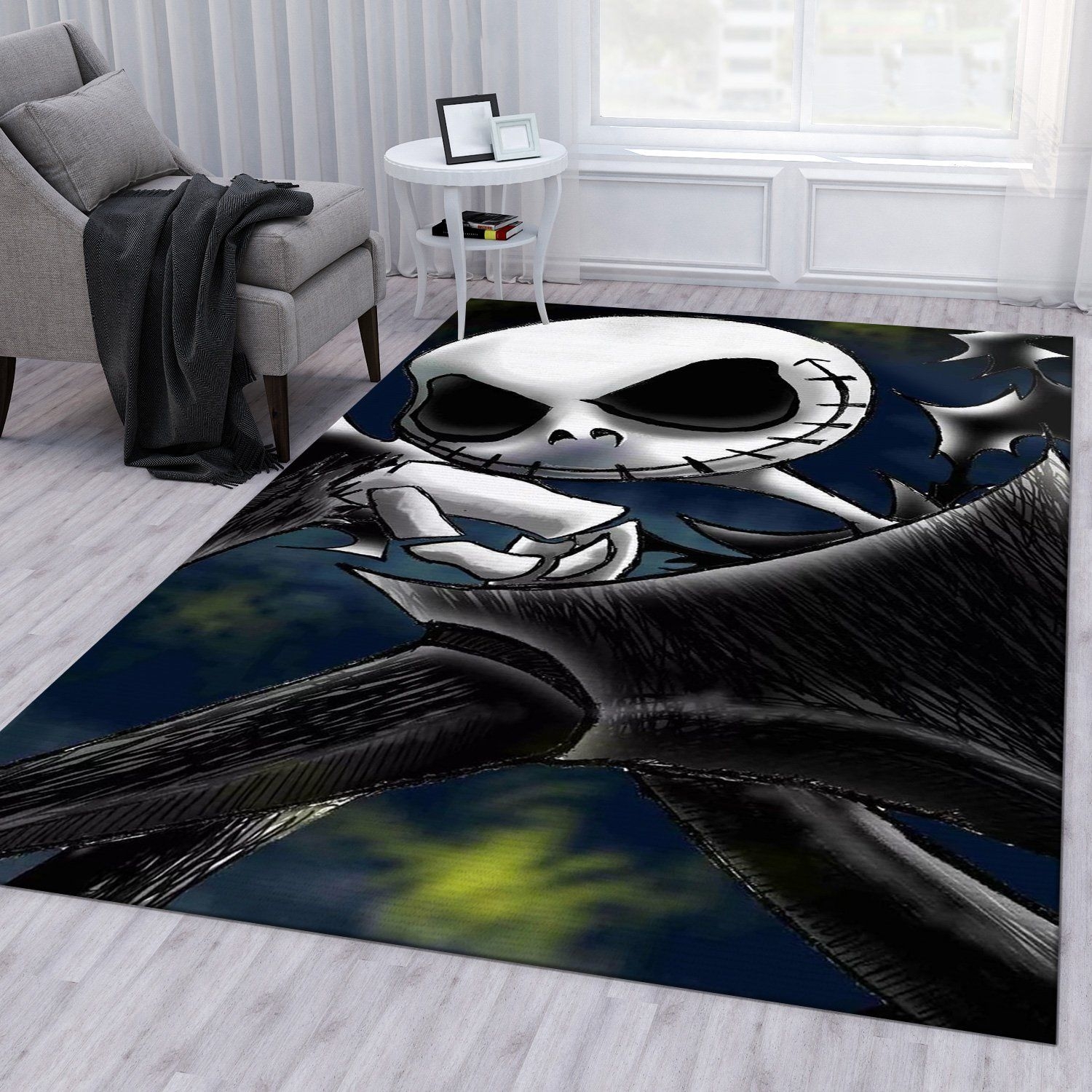 Jack Skellington Rug - Unique Anime Apparel for Fans