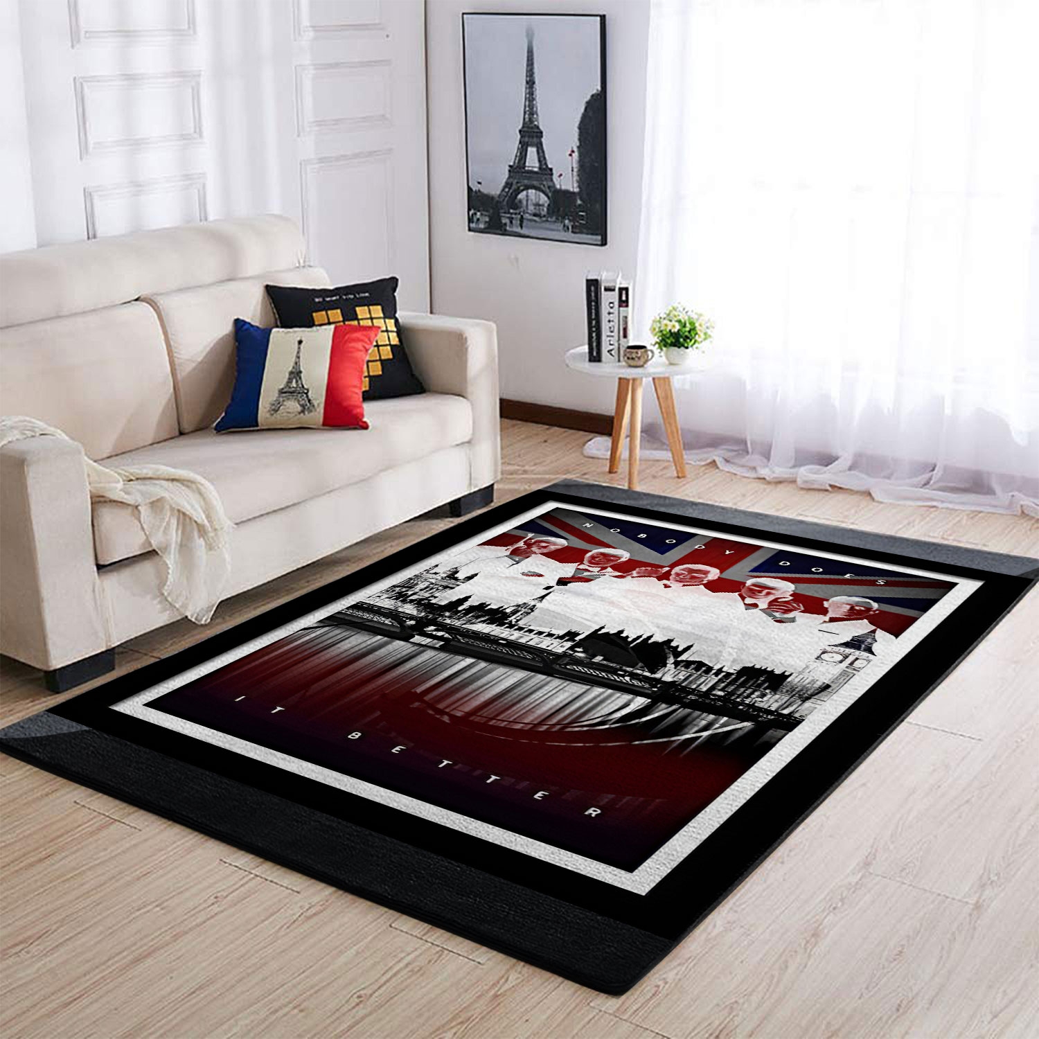 James Bond 007 Sean Connery Roger Moore Timothy Dalton Pierce Brosnan Daniel Craig Rug - Unique Anime Apparel for Fans