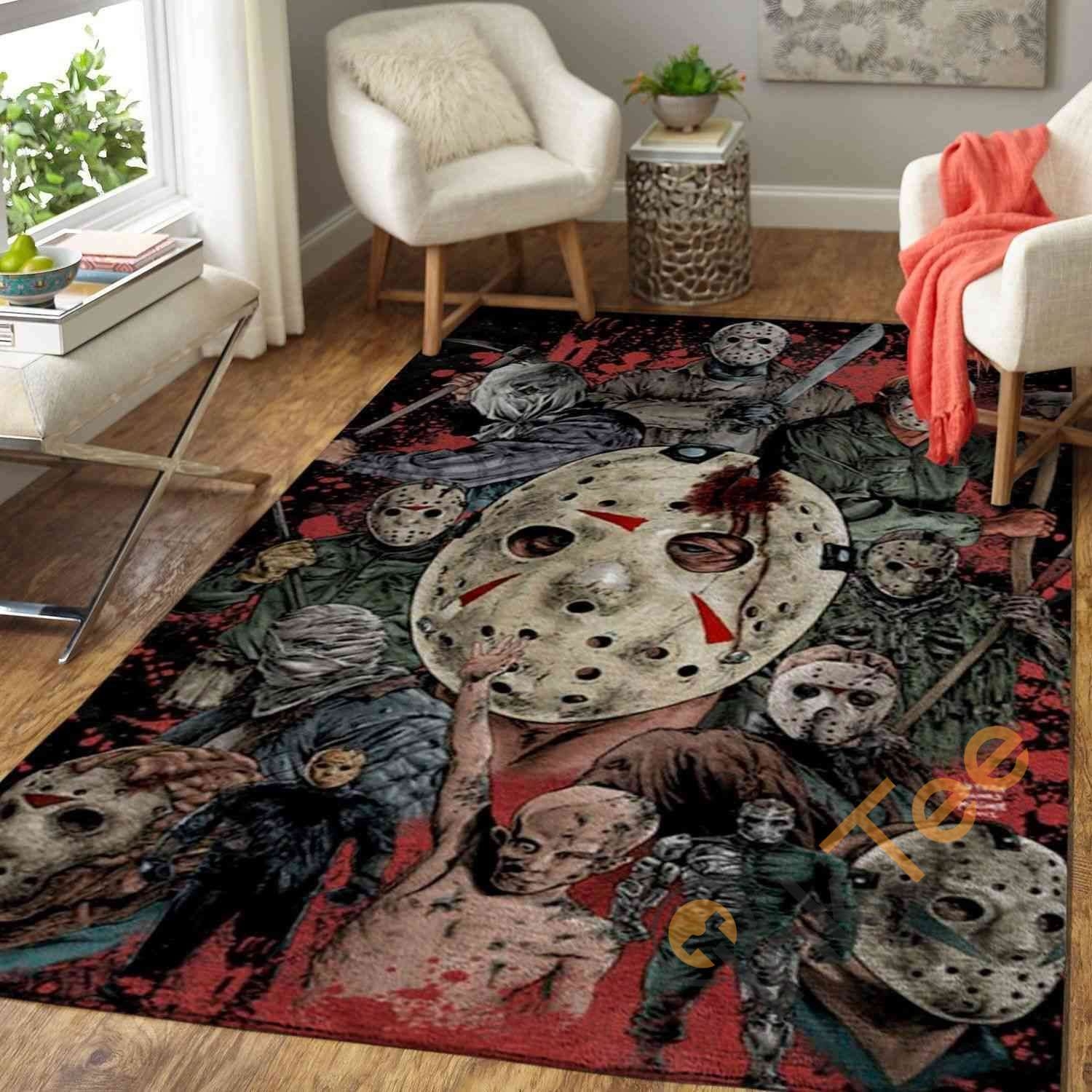 Jason Voorhees Halloween Special Area Rug - Unique Anime Apparel for Fans