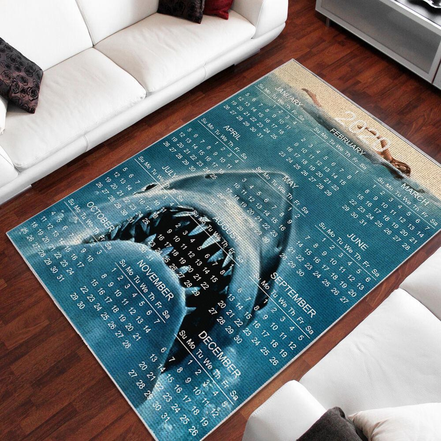 Jaws Area Rug - Unique Anime Apparel for Fans
