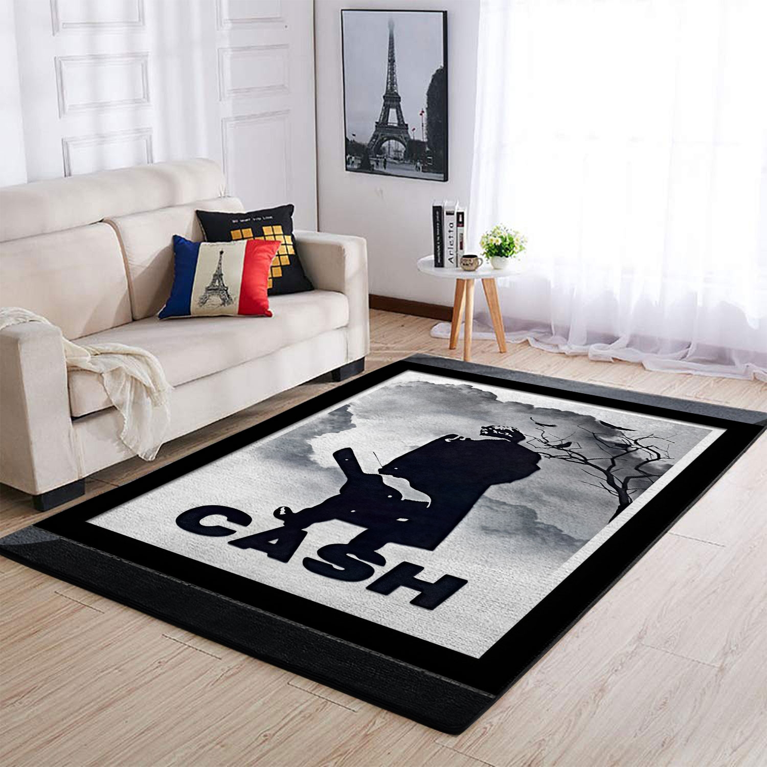 Johnny Cash Original Minimalist Rug - Unique Anime Apparel for Fans
