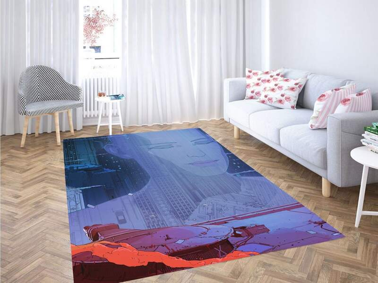 Joi Hologram Blade Runner Carpet Rug - Unique Anime Apparel for Fans