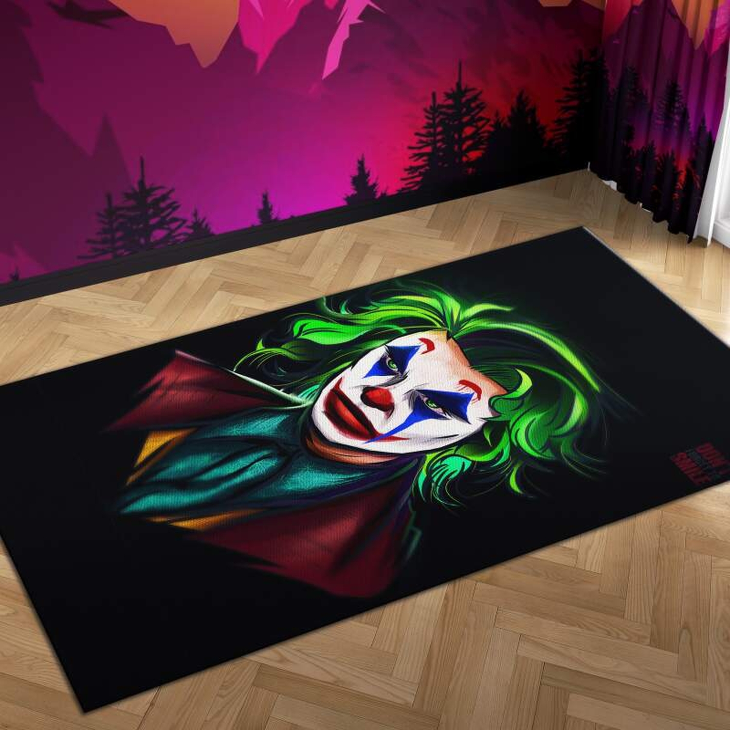 Joker Carpet Mock Area Rug - Unique Anime Apparel for Fans