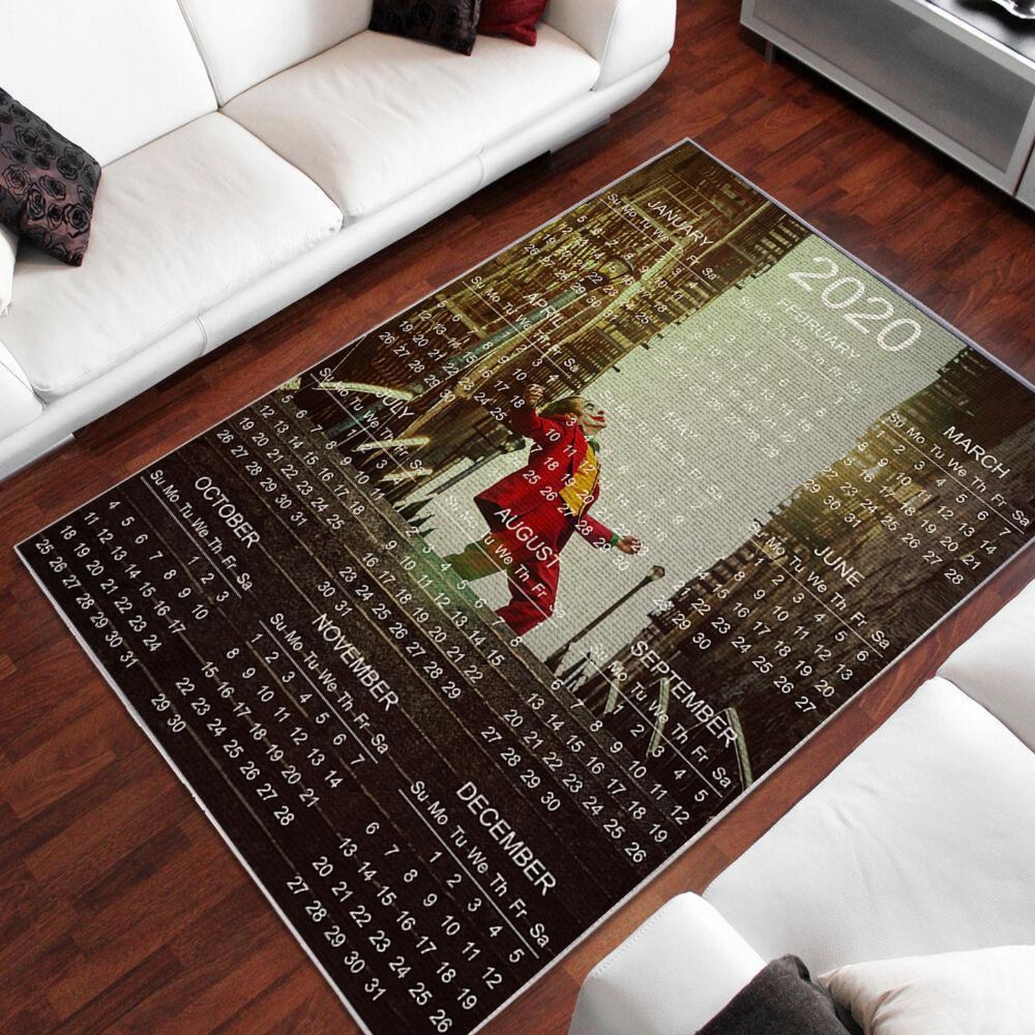 Joker Joaquin Phoenix Area Rug - Unique Anime Apparel for Fans