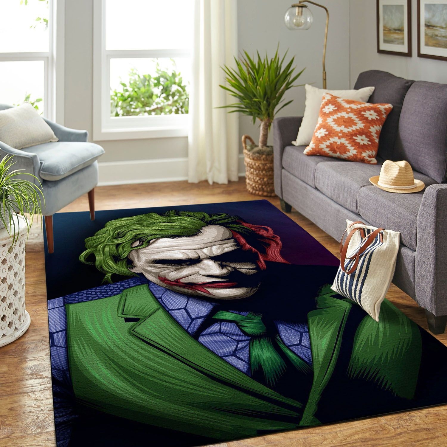 Joker Living Room Area Rug - Unique Anime Apparel for Fans