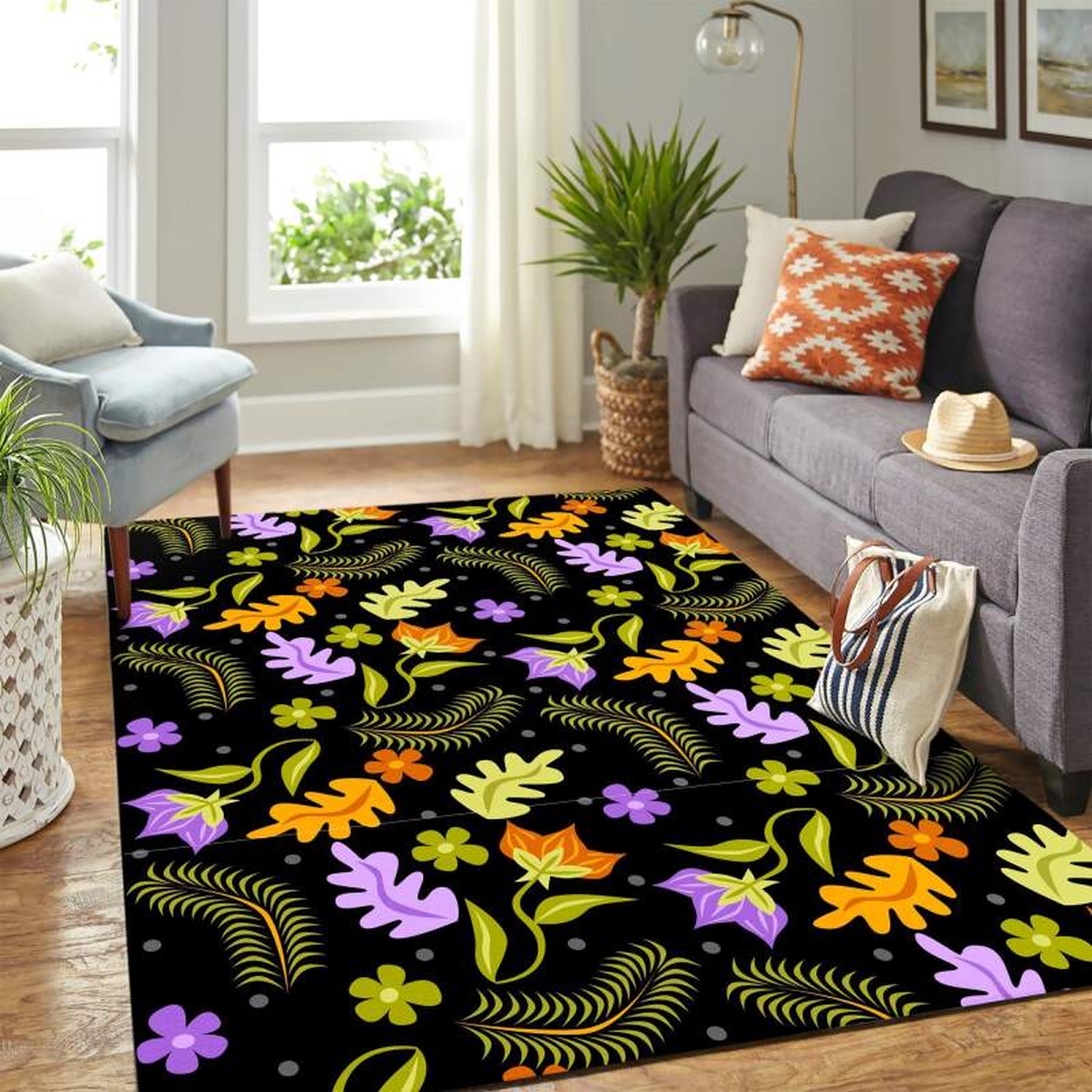 Jungle Leaves Carpet Floor Area Rug - Unique Anime Apparel for Fans