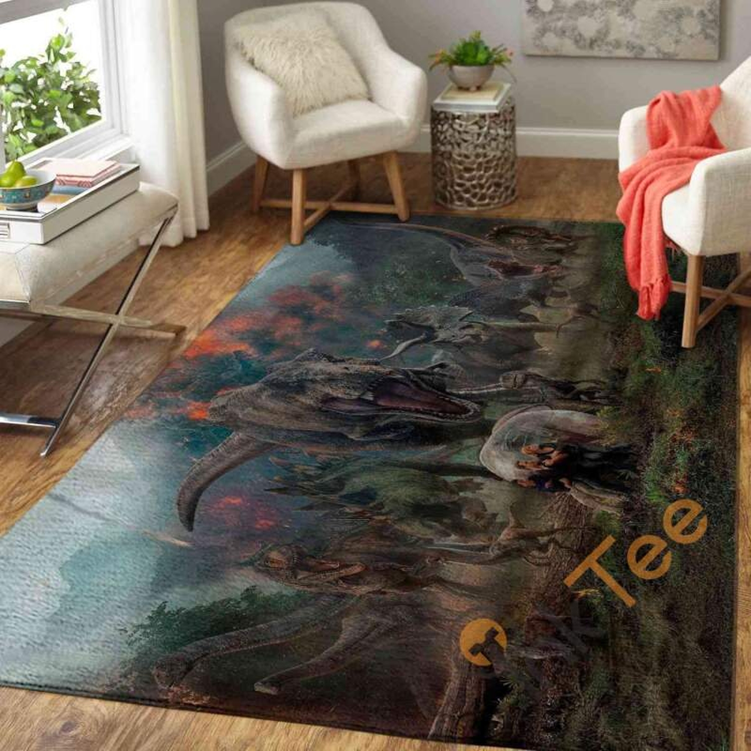 Jurassic World Area Rug - Unique Anime Apparel for Fans