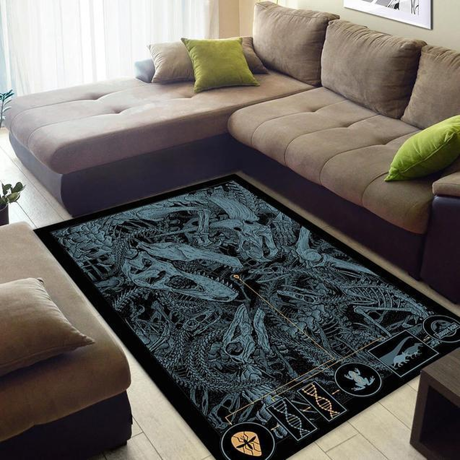 Jurassic World Dna Area Rug - Unique Anime Apparel for Fans