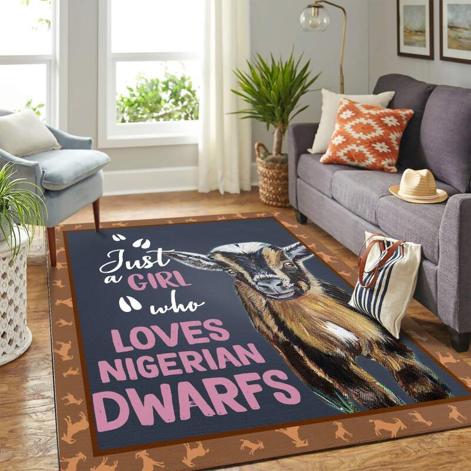 Just A Girl Who Love Goat Mk Carpet Area Rug - Unique Anime Apparel for Fans