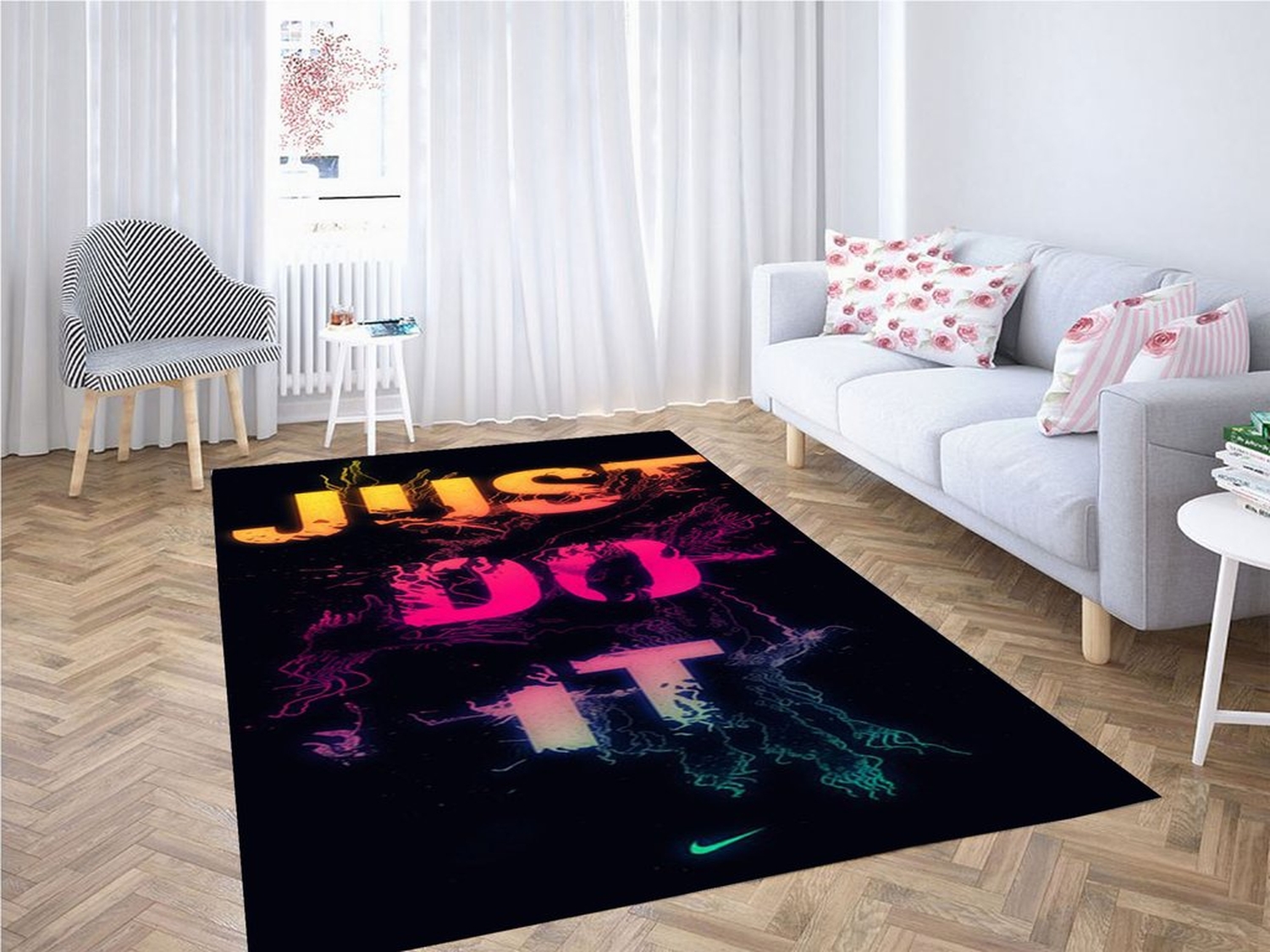 Just Do It Wallpapwe Living Room Modern Carpet Rug - Unique Anime Apparel for Fans