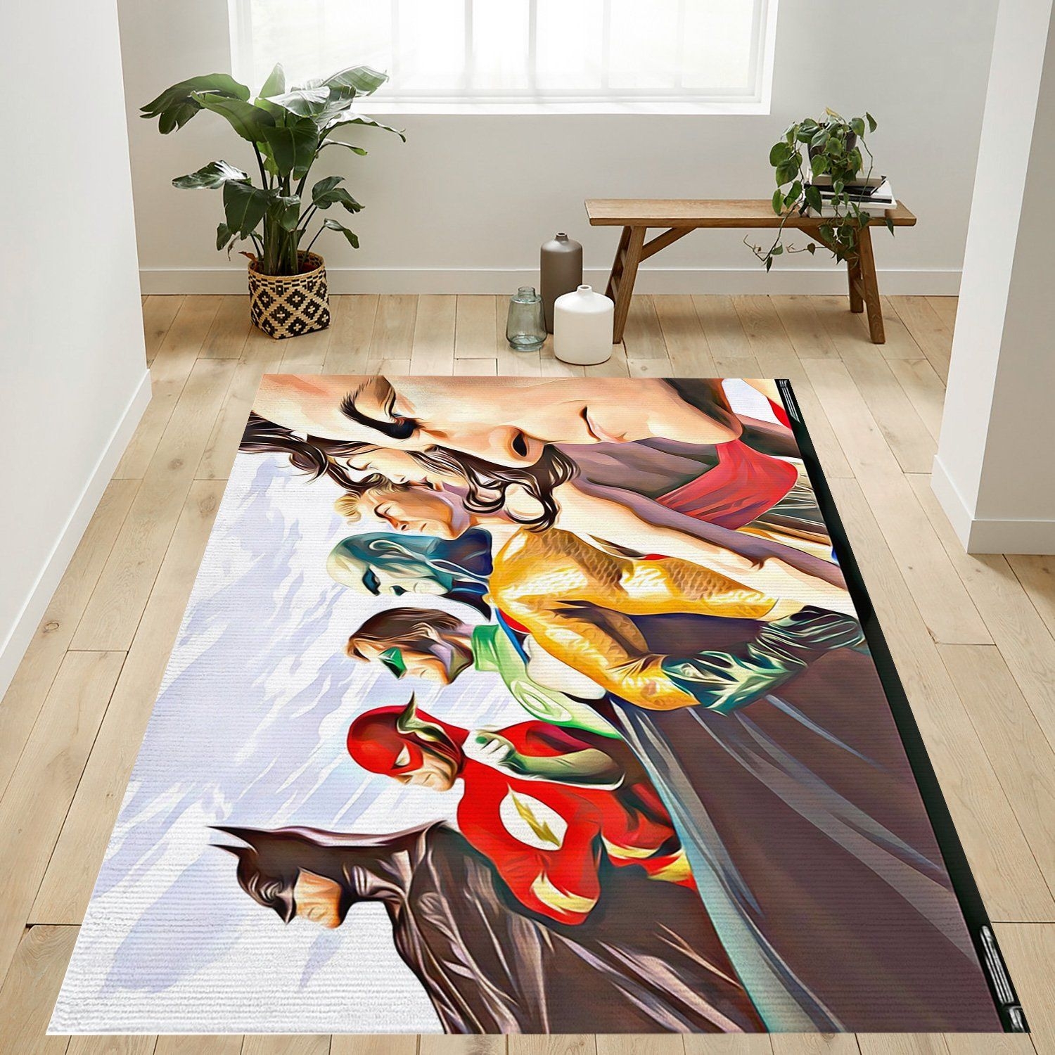 Justice League Alex Ross Rug - Unique Anime Apparel for Fans