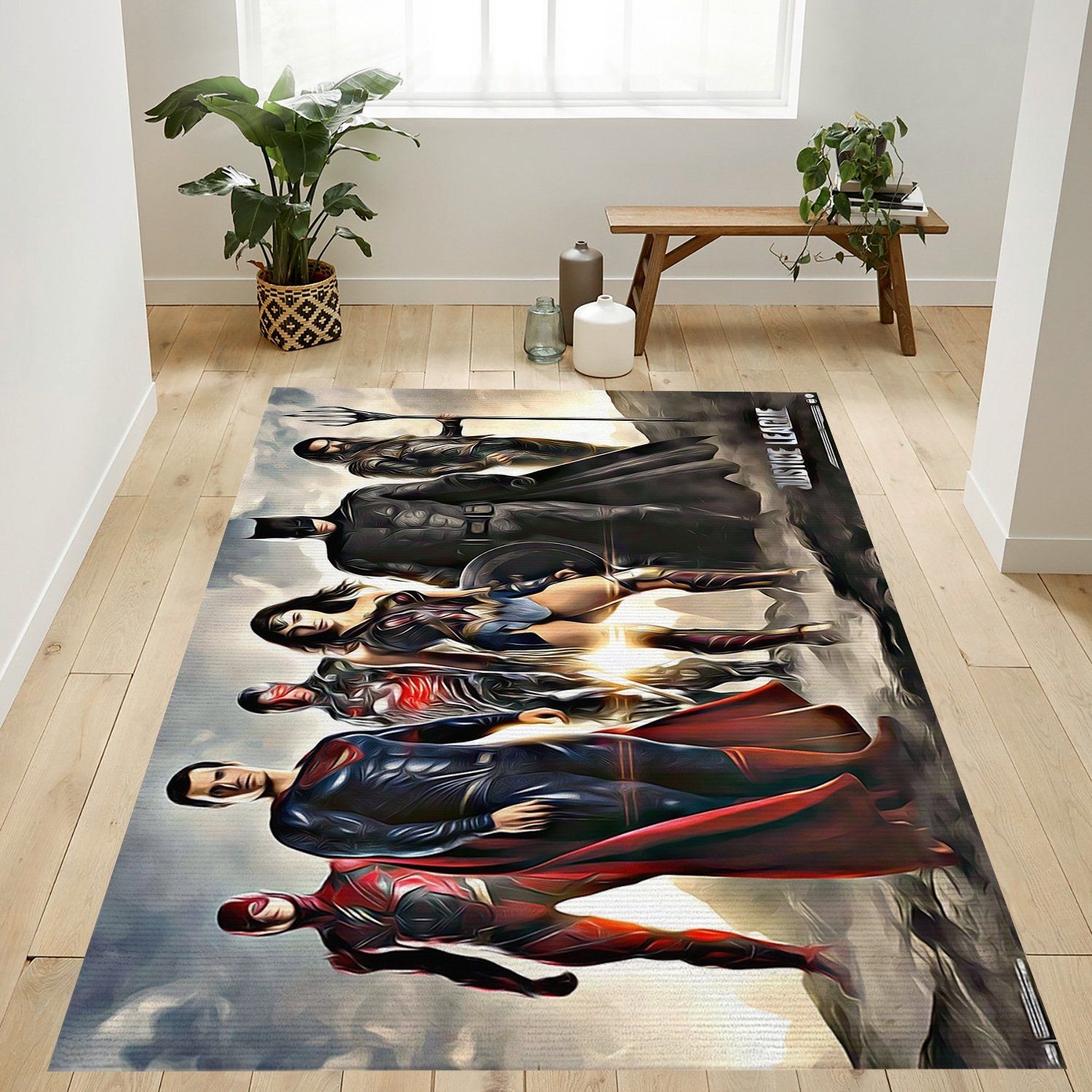 Justice League Characters Rug - Unique Anime Apparel for Fans