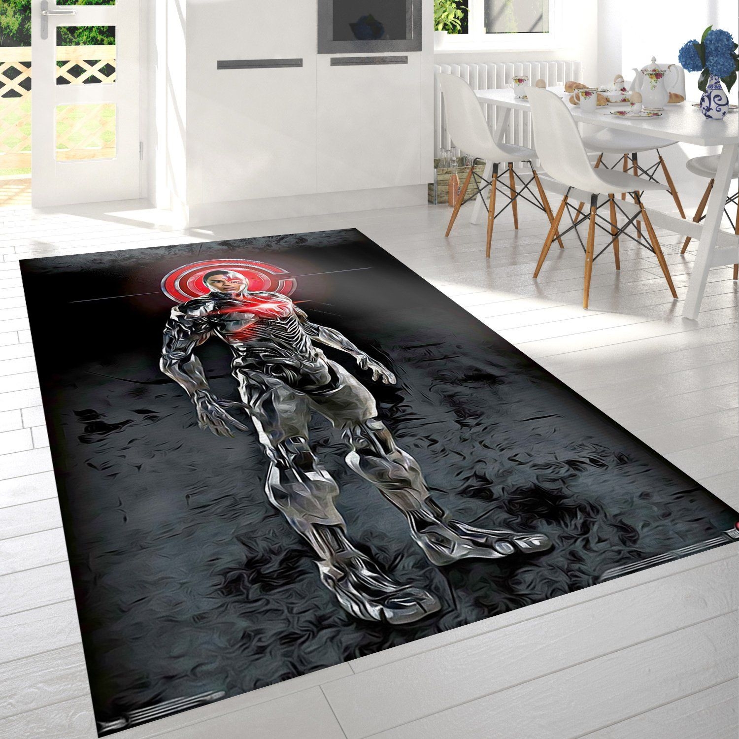 Justice League Cyborg Rug - Unique Anime Apparel for Fans