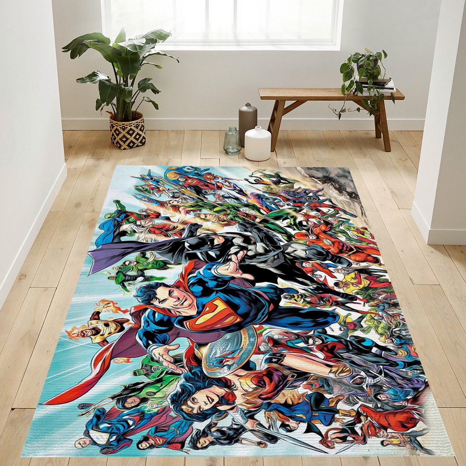 Justice League Rebirth Rug - Unique Anime Apparel for Fans