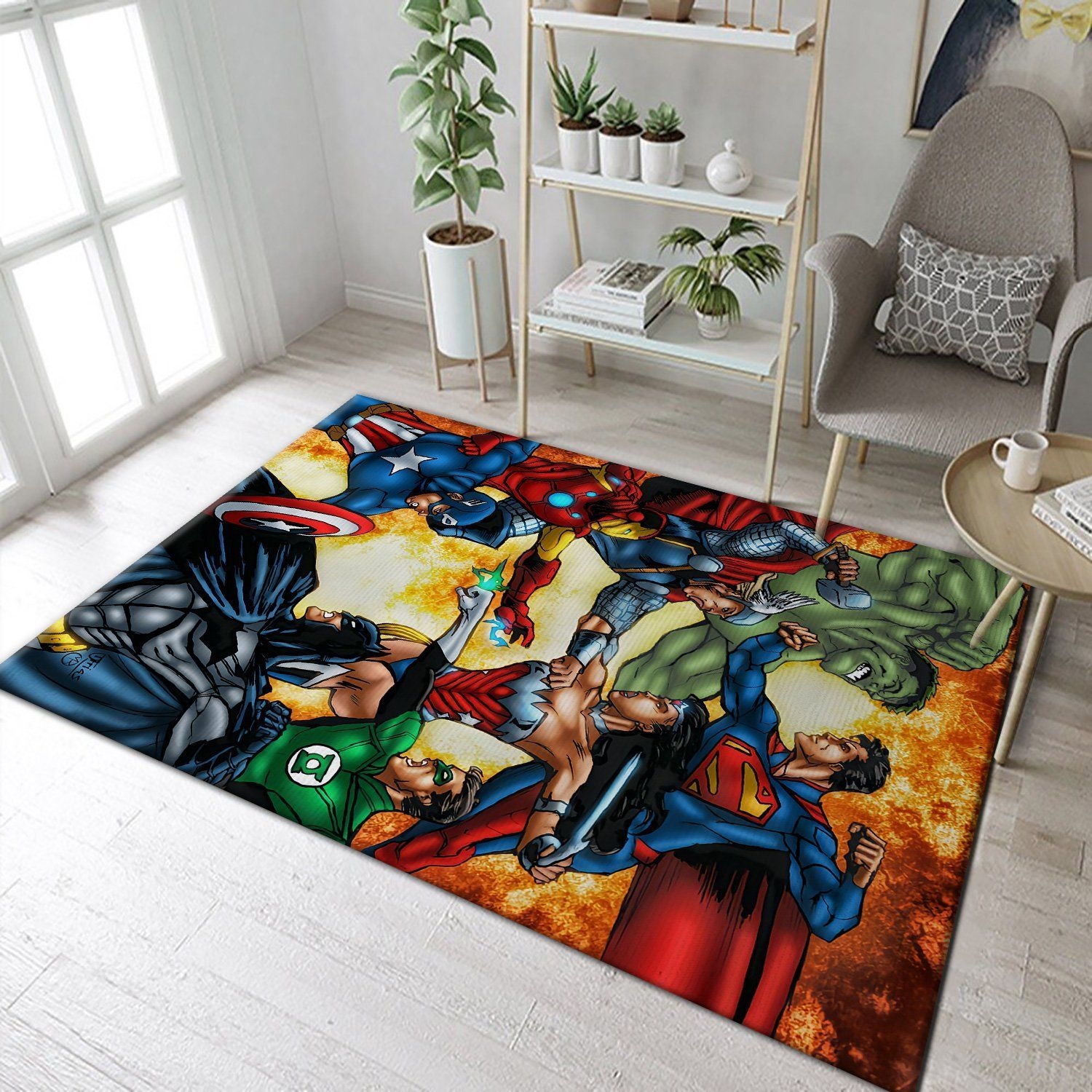 Justice League vs Avenger SuperHeros Rug - Unique Anime Apparel for Fans