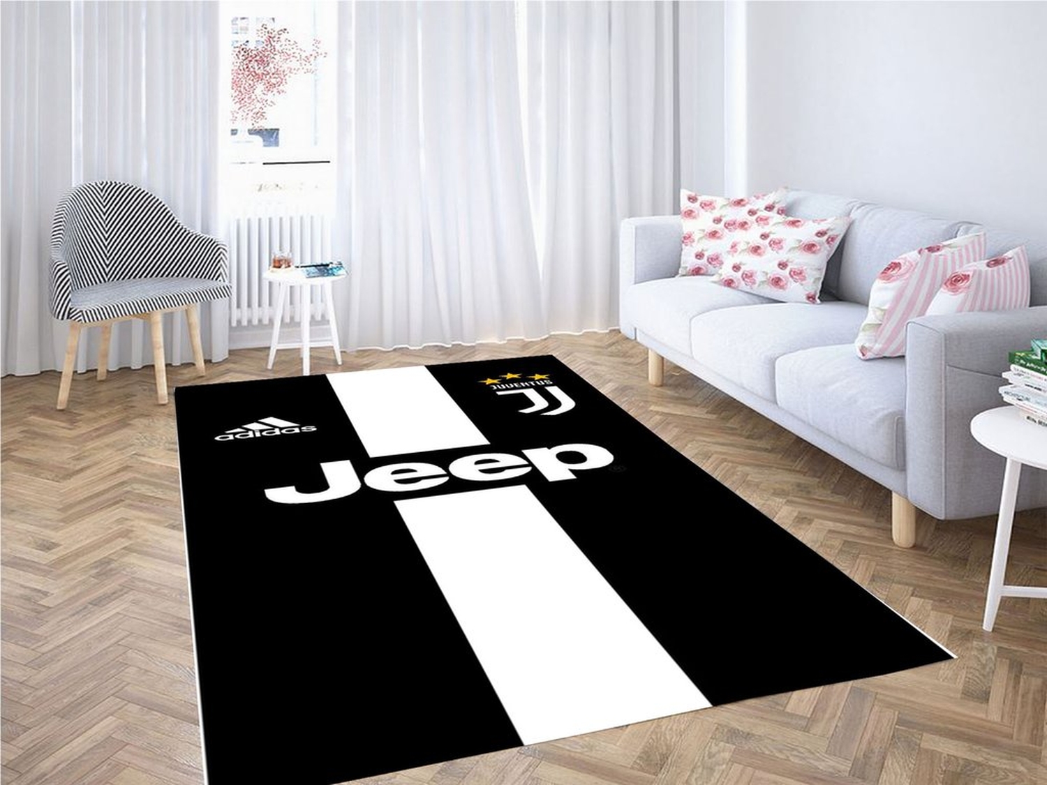 Juventus Wallpaper Living Room Modern Carpet Rug - Unique Anime Apparel for Fans