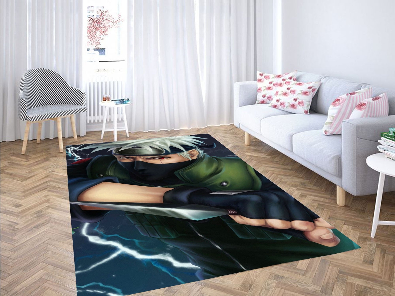 Kakashi 3d Panting Naruto Carpet Rug - Unique Anime Apparel for Fans