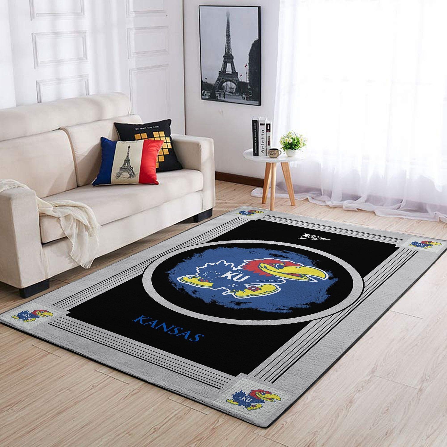 Kansas Jayhawks Living Room Area Rug - Unique Anime Apparel for Fans