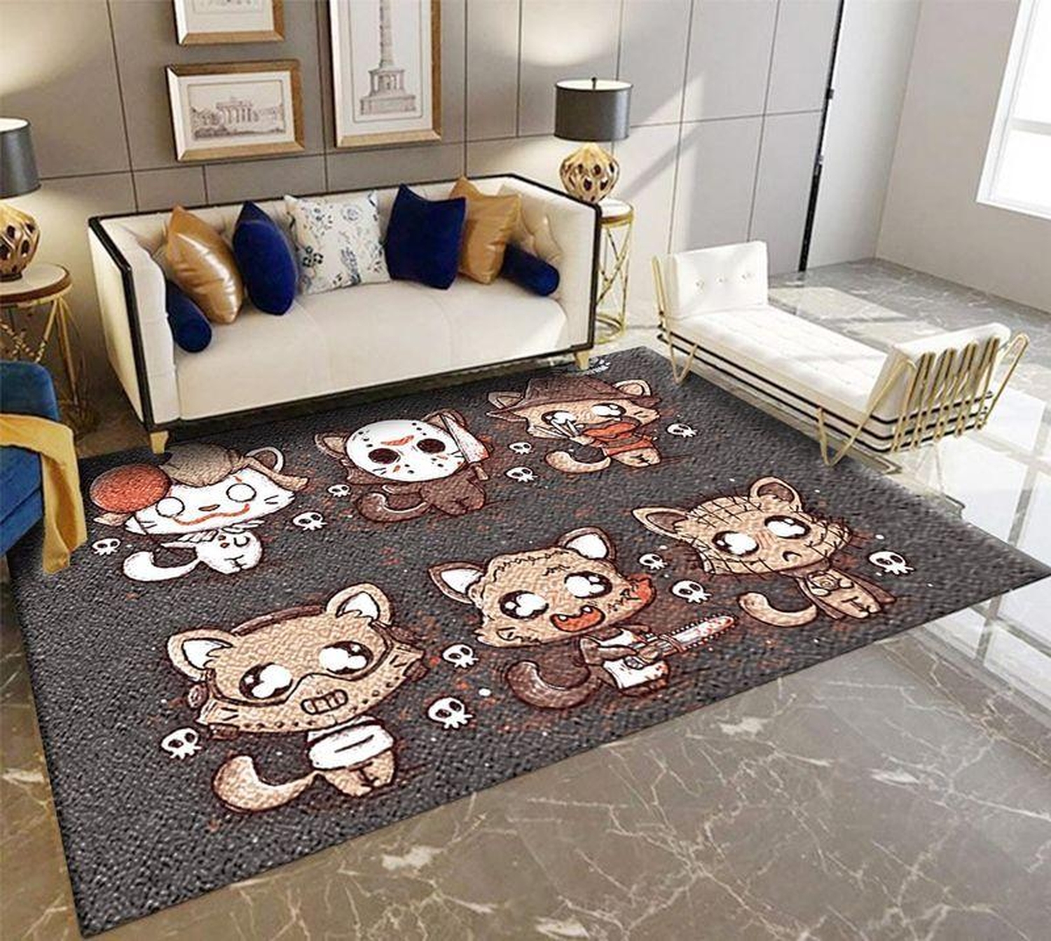 Kawaii Killers Rug - Unique Anime Apparel for Fans
