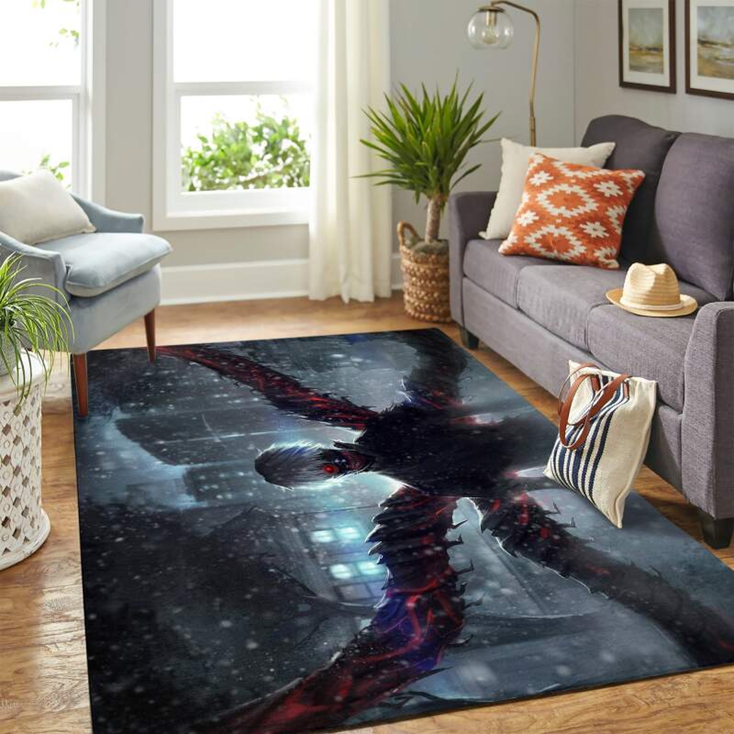 Ken Kaneki De Tokyo Ghoul Carpet Floor Area Rug - Unique Anime Apparel for Fans