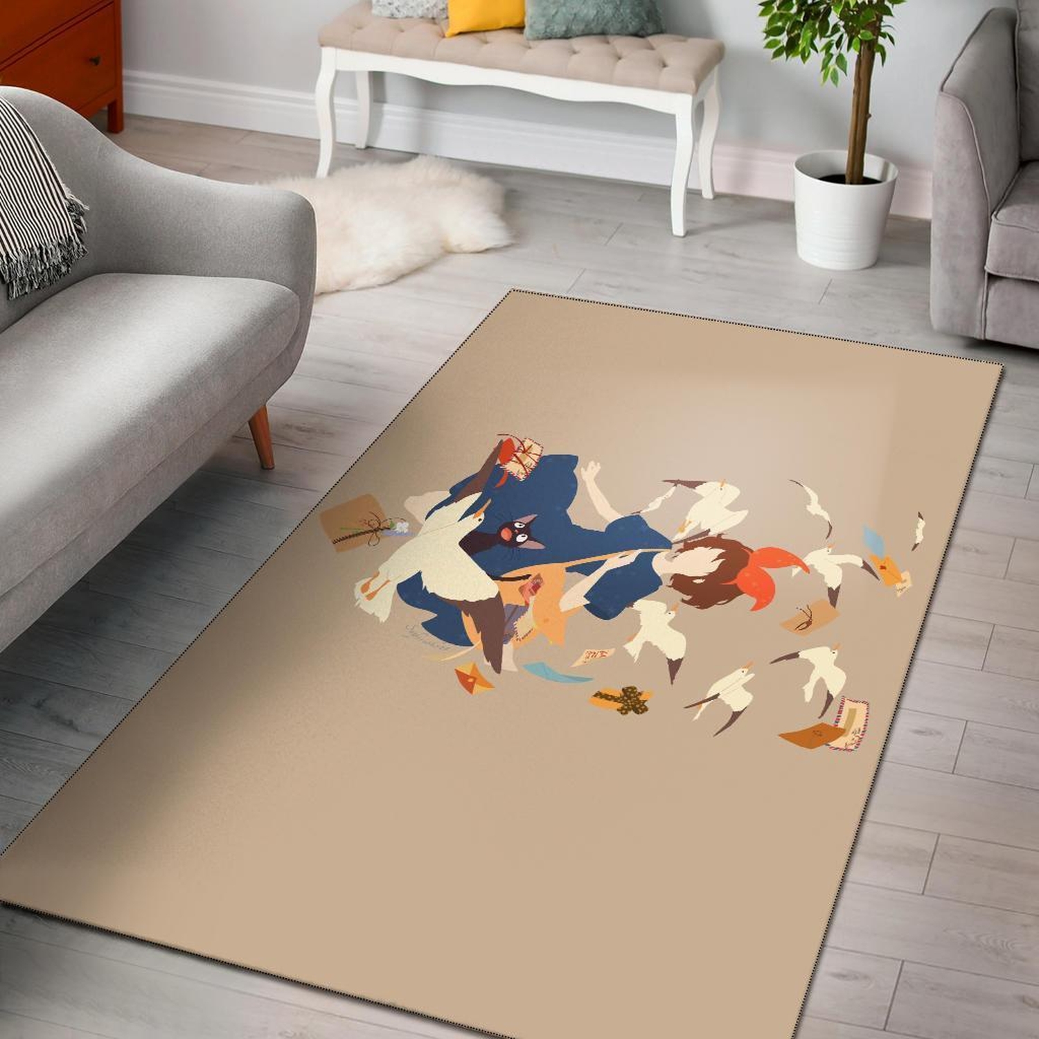 Kiki's Delivery Service Area Rug - Unique Anime Apparel for Fans