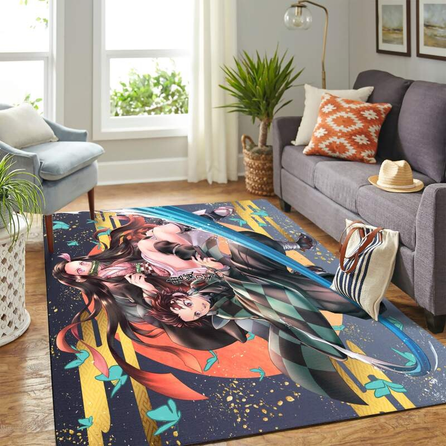 Kimetsu No Yaiba Anime Carpet Floor Area Rug - Unique Anime Apparel for Fans