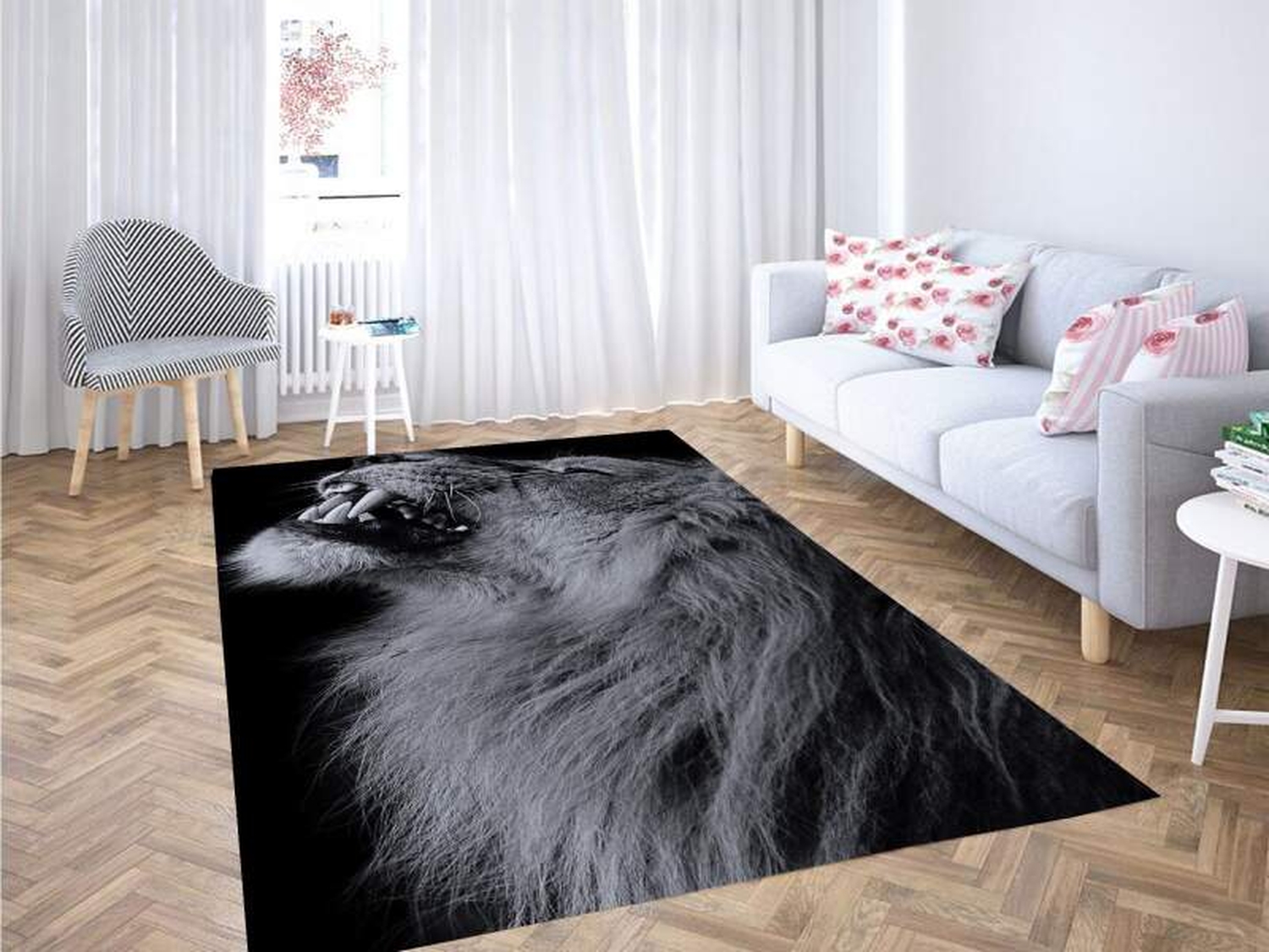 King Of Lion Carpet Rug - Unique Anime Apparel for Fans