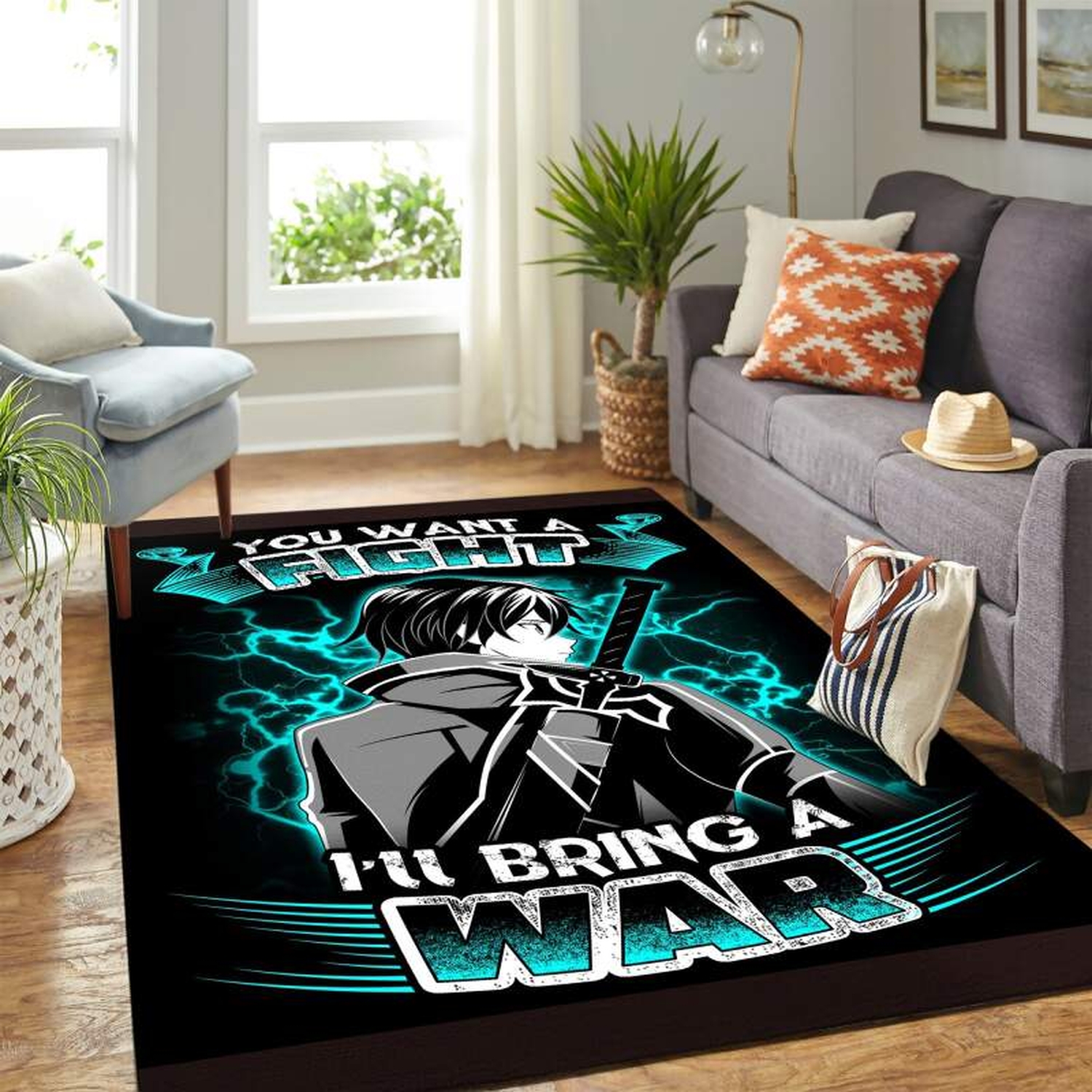 Kirito Sao Bring War Anime Carpet Floor Area Rug - Unique Anime Apparel for Fans