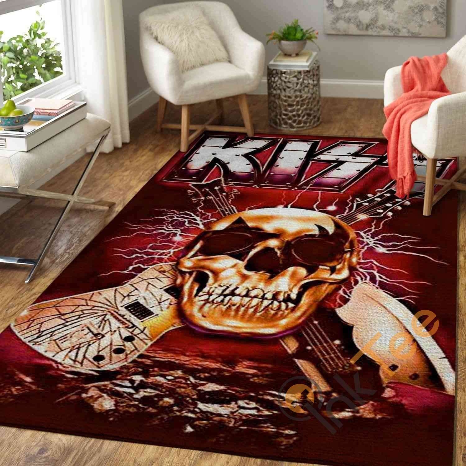 Kiss Rock Band Area Rug - Unique Anime Apparel for Fans
